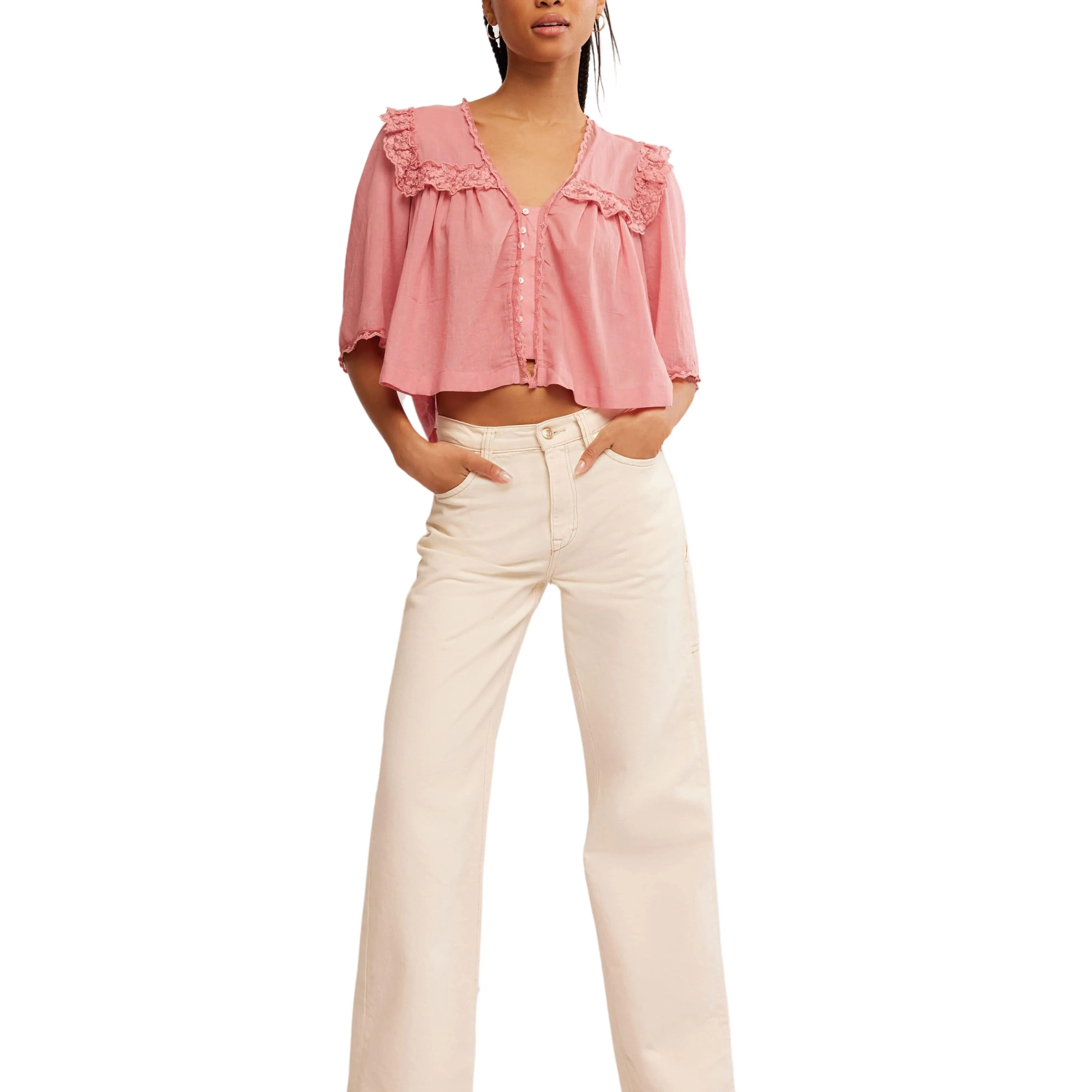 Free People Luna Top In Mauve Glow