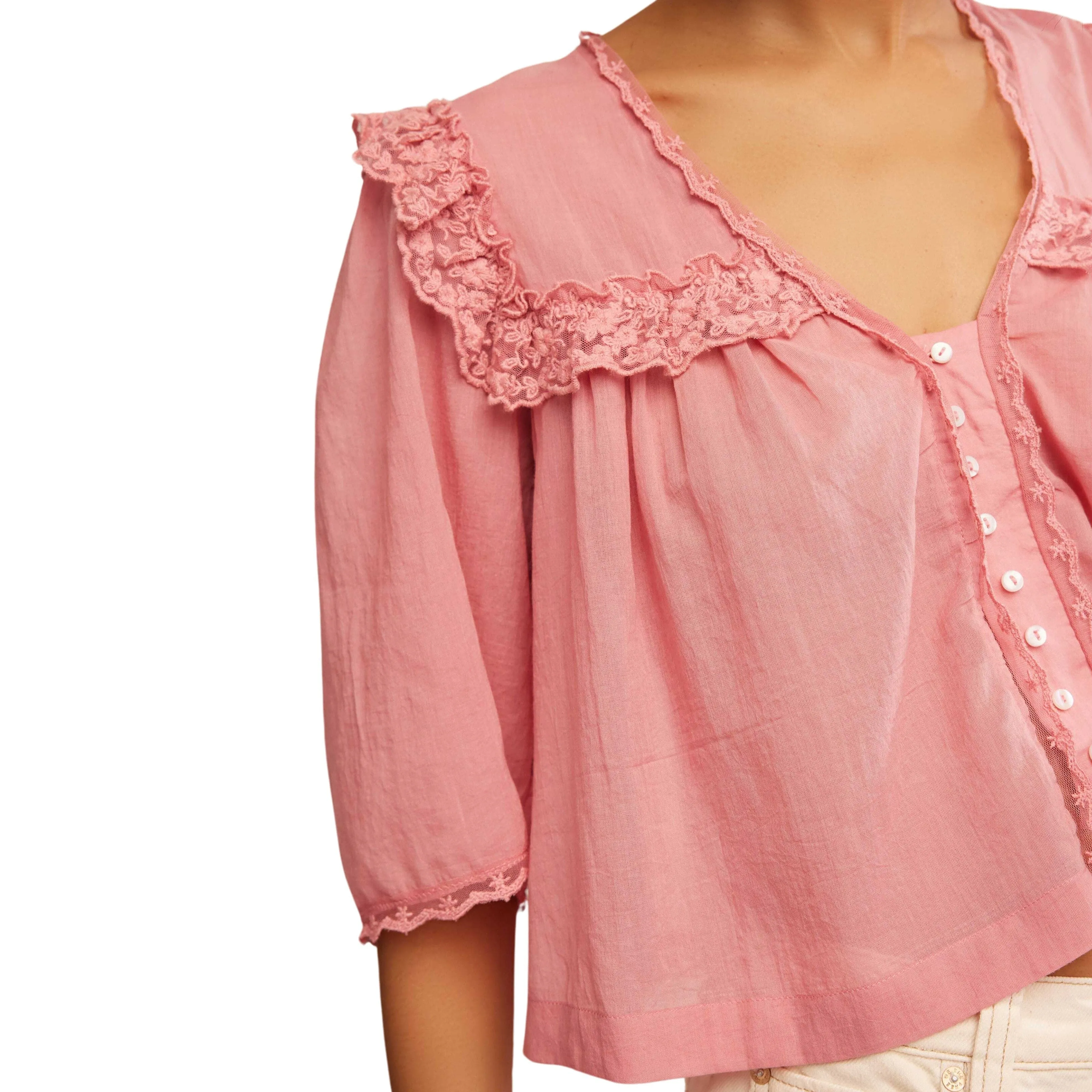 Free People Luna Top In Mauve Glow