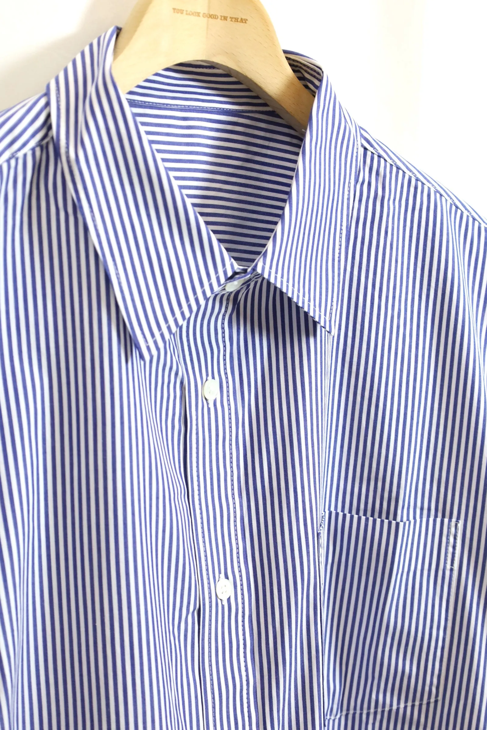 Fresh Service / CORPORATE UNIFORM S/S SHIRT - Blue Stripe