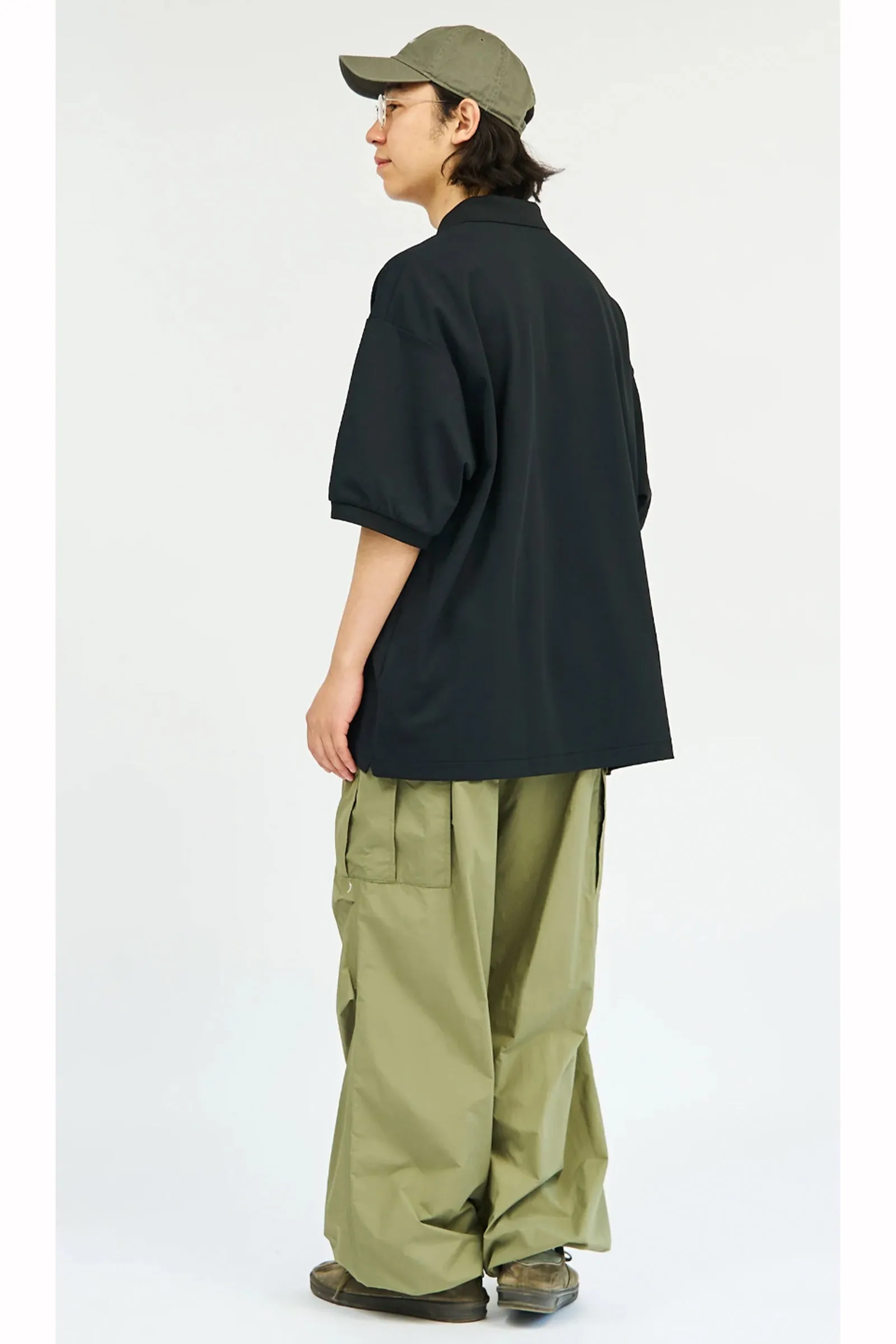Fresh Service / DRY PIQUE JERSEY S/S POLO - Black