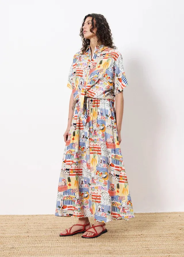 Frnch Exclusive Marche Blanc Print Celiane Shirt