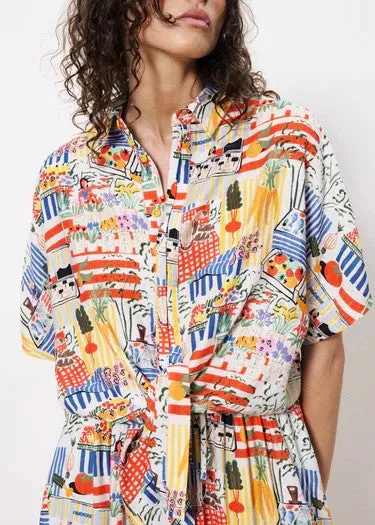Frnch Exclusive Marche Blanc Print Celiane Shirt