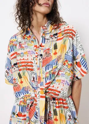 Frnch Exclusive Marche Blanc Print Celiane Shirt
