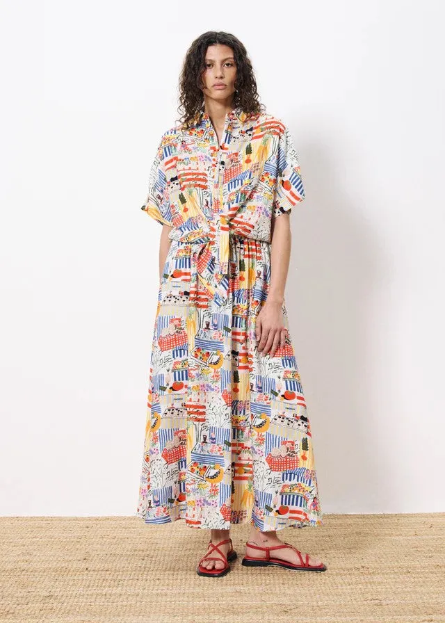 Frnch Exclusive Marche Blanc Print Celiane Shirt