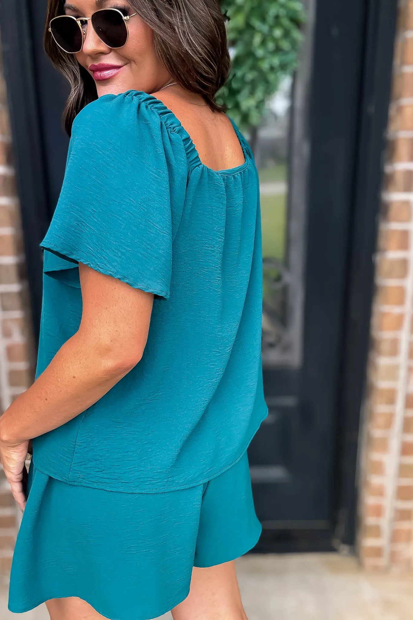 Get Obsessed Teal Top