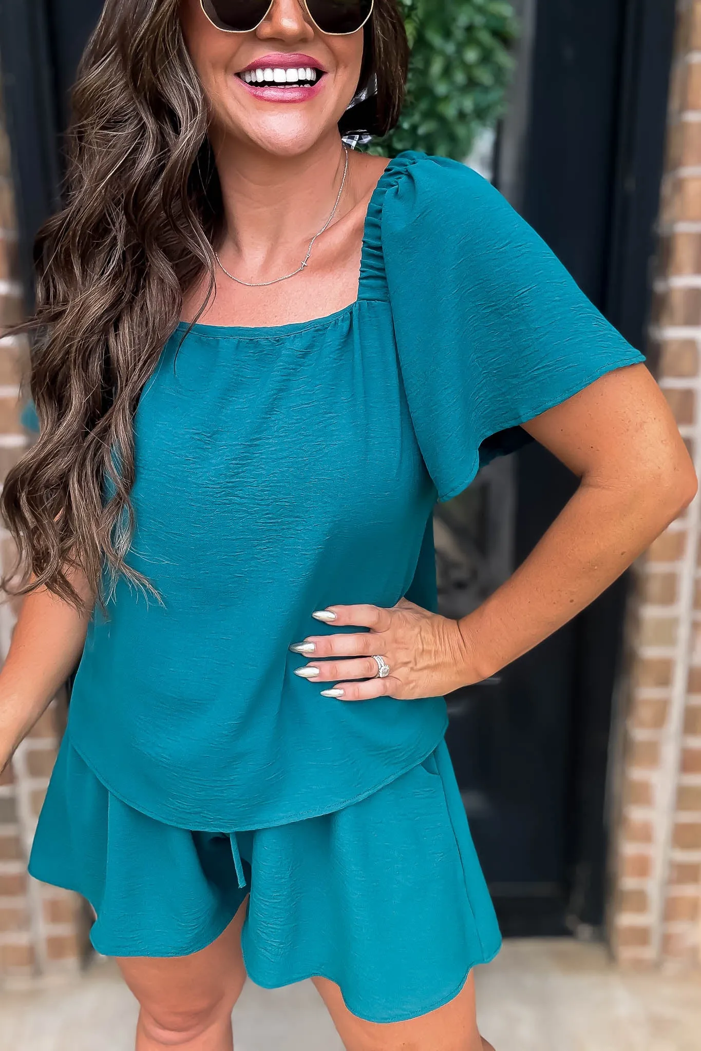 Get Obsessed Teal Top