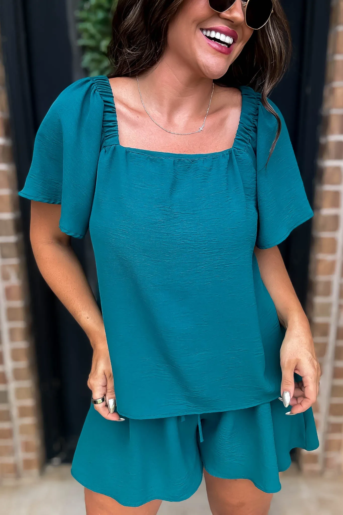 Get Obsessed Teal Top