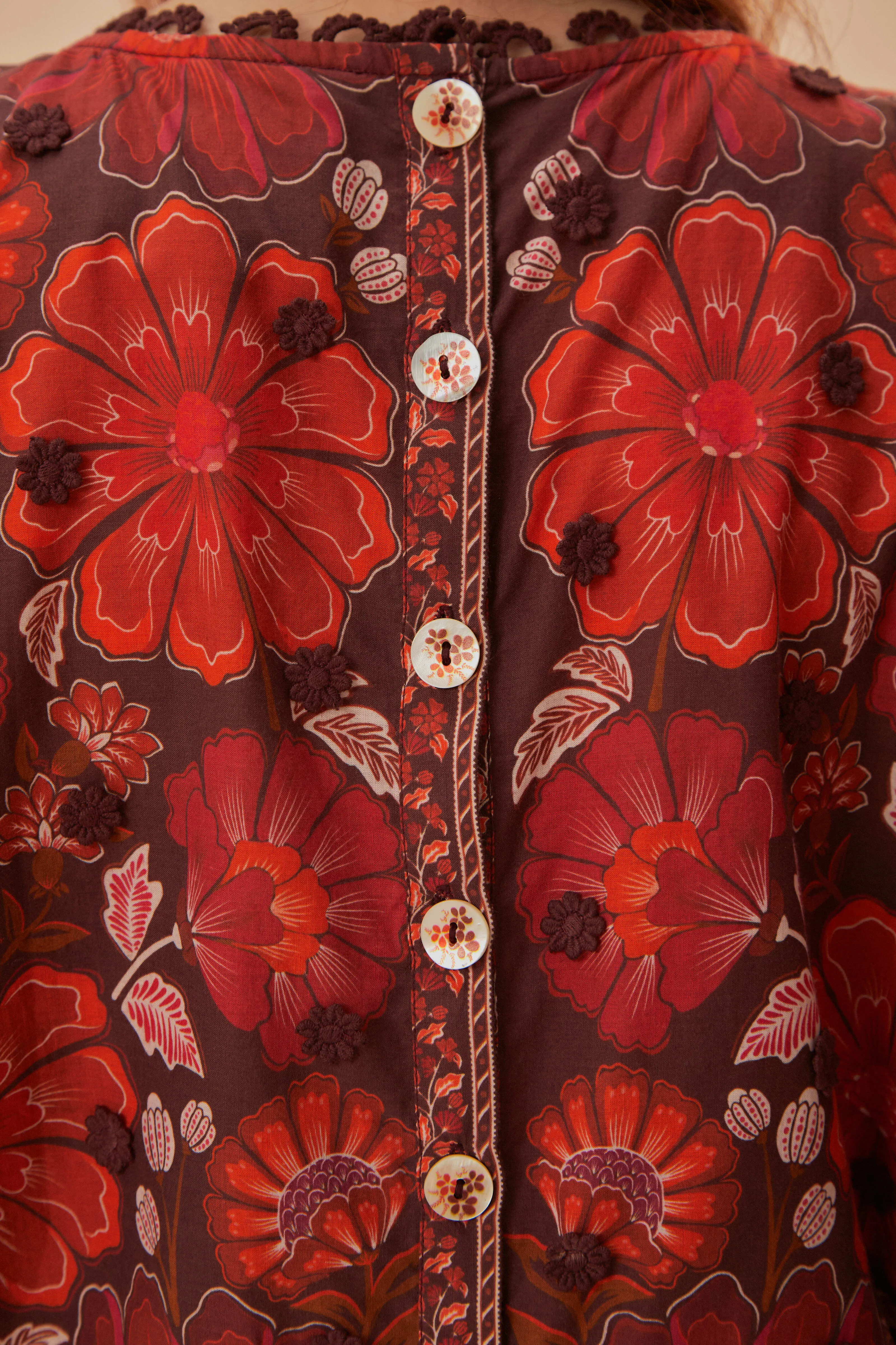 Gigi Tapestry Brown Blouse