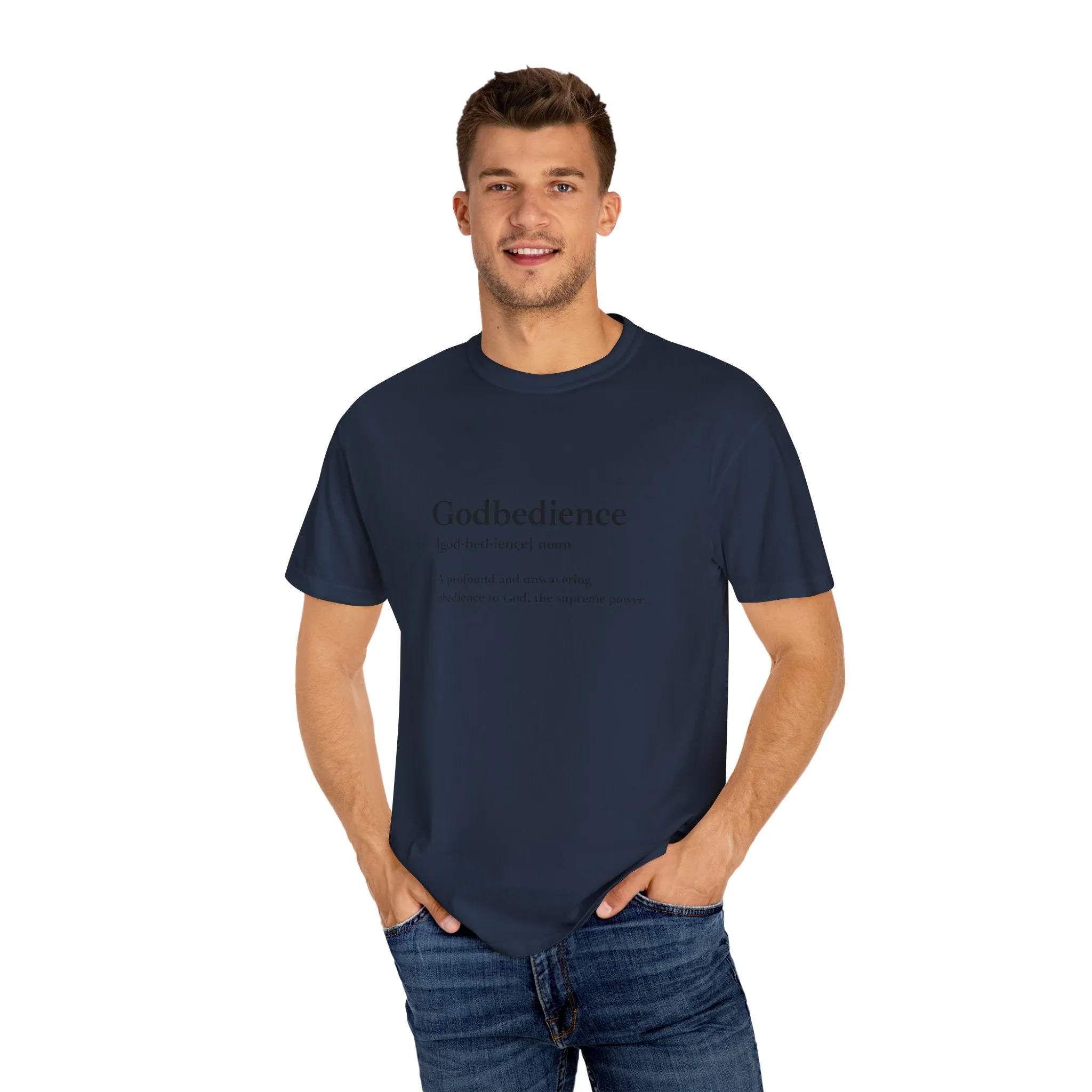 Godbedience Garment-Dyed T-Shirt | Comfort Colors 1717 | Soft-Washed & Customizable