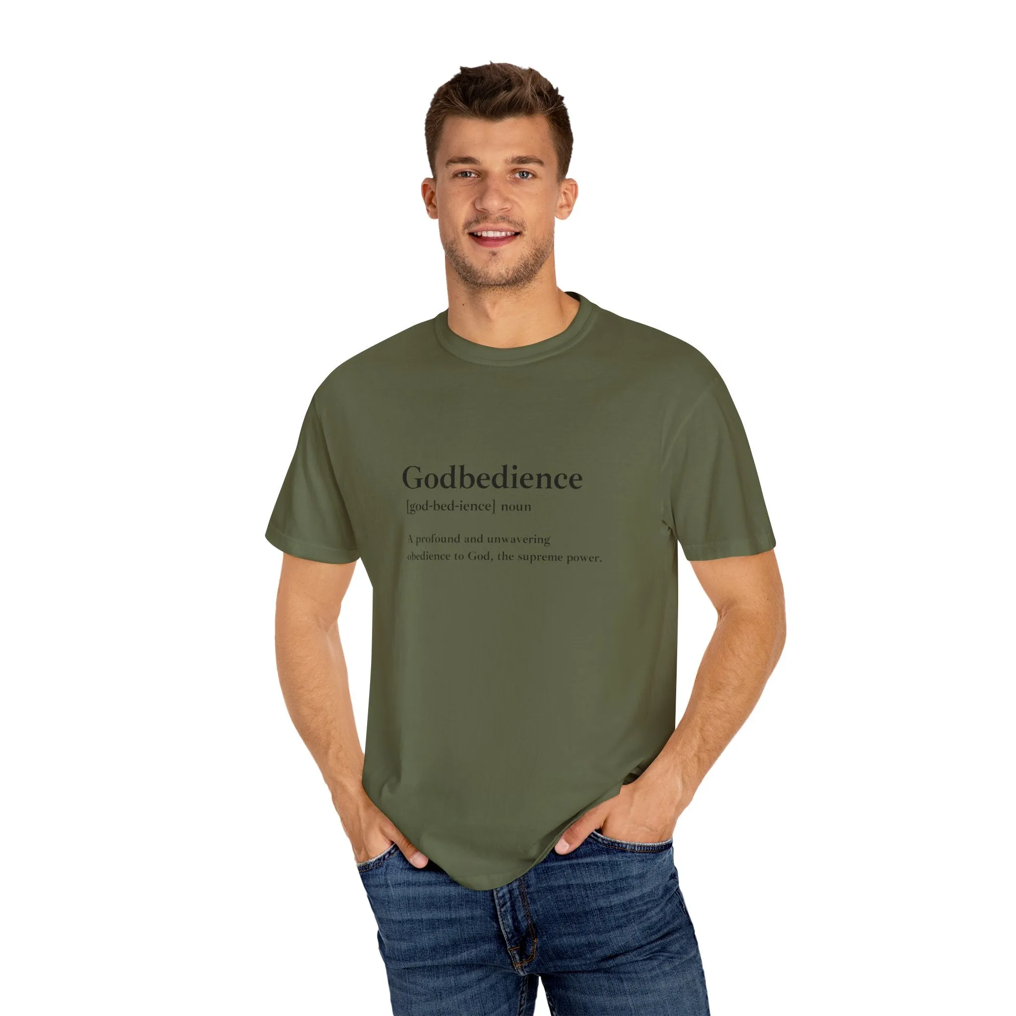 Godbedience Garment-Dyed T-Shirt | Comfort Colors 1717 | Soft-Washed & Customizable