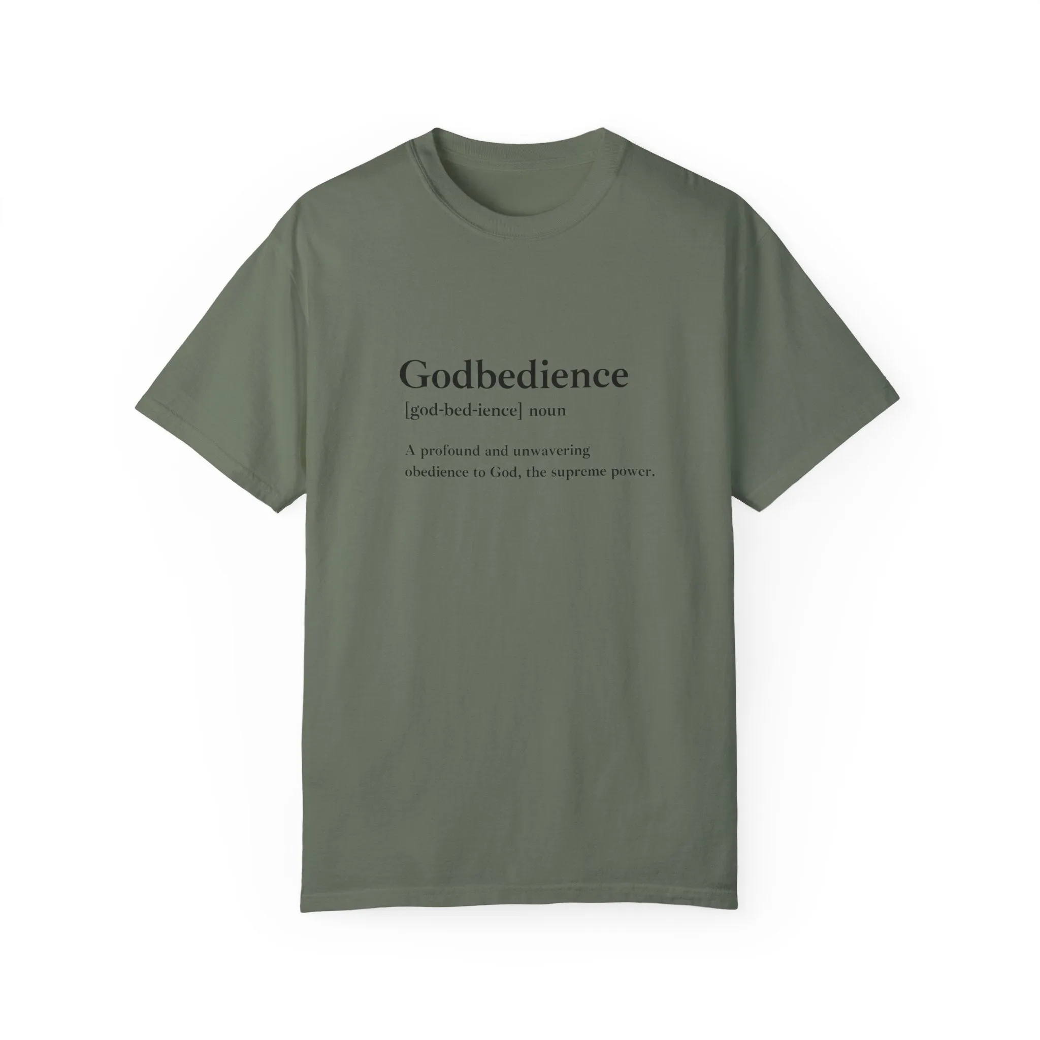 Godbedience Garment-Dyed T-Shirt | Comfort Colors 1717 | Soft-Washed & Customizable