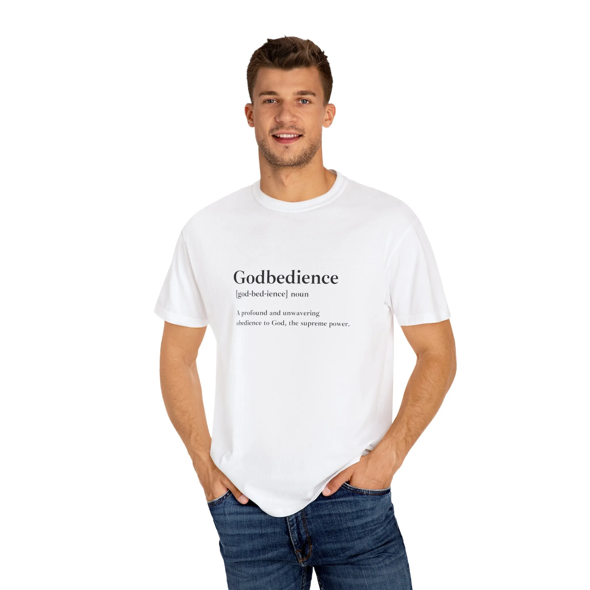 Godbedience Garment-Dyed T-Shirt | Comfort Colors 1717 | Soft-Washed & Customizable