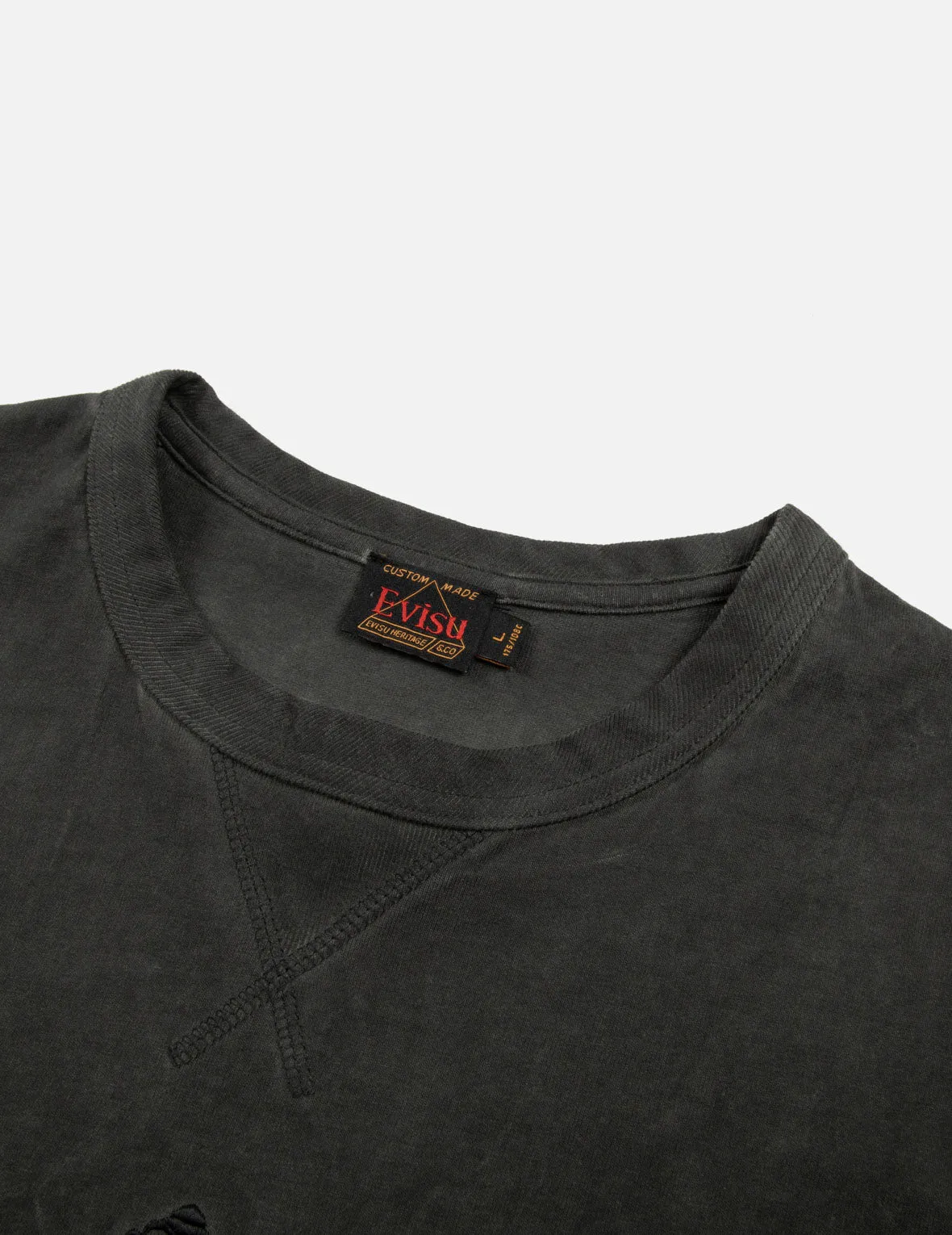 Godhead Embroidery and Kamon Print Loose Fit T-shirt