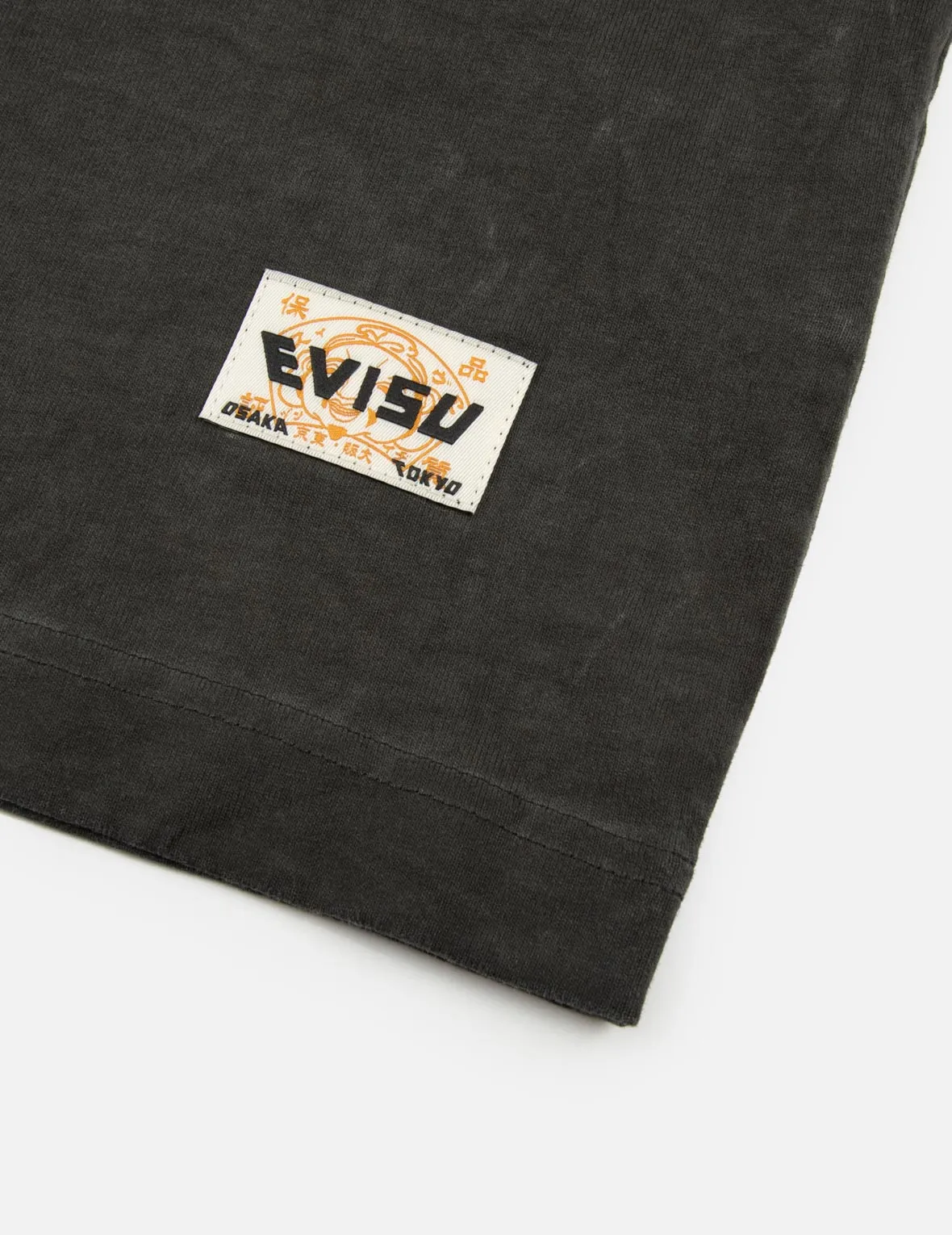 Godhead Embroidery and Kamon Print Loose Fit T-shirt