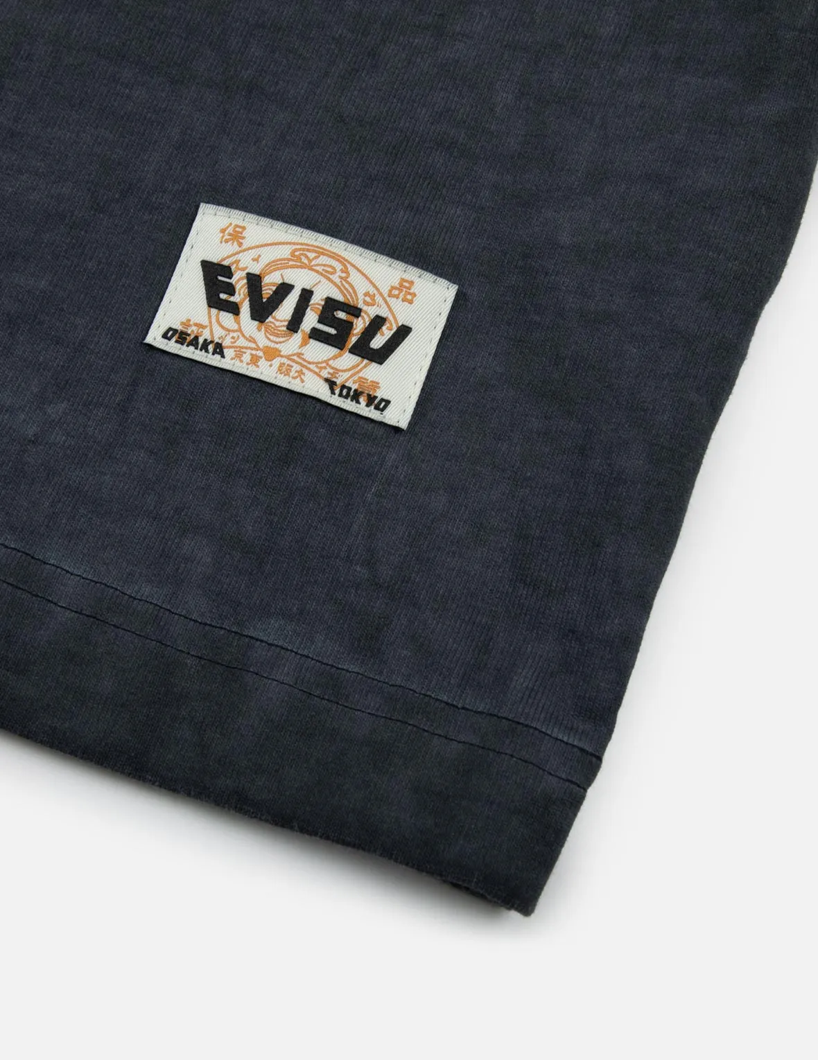 Godhead Embroidery and Kamon Print Loose Fit T-shirt