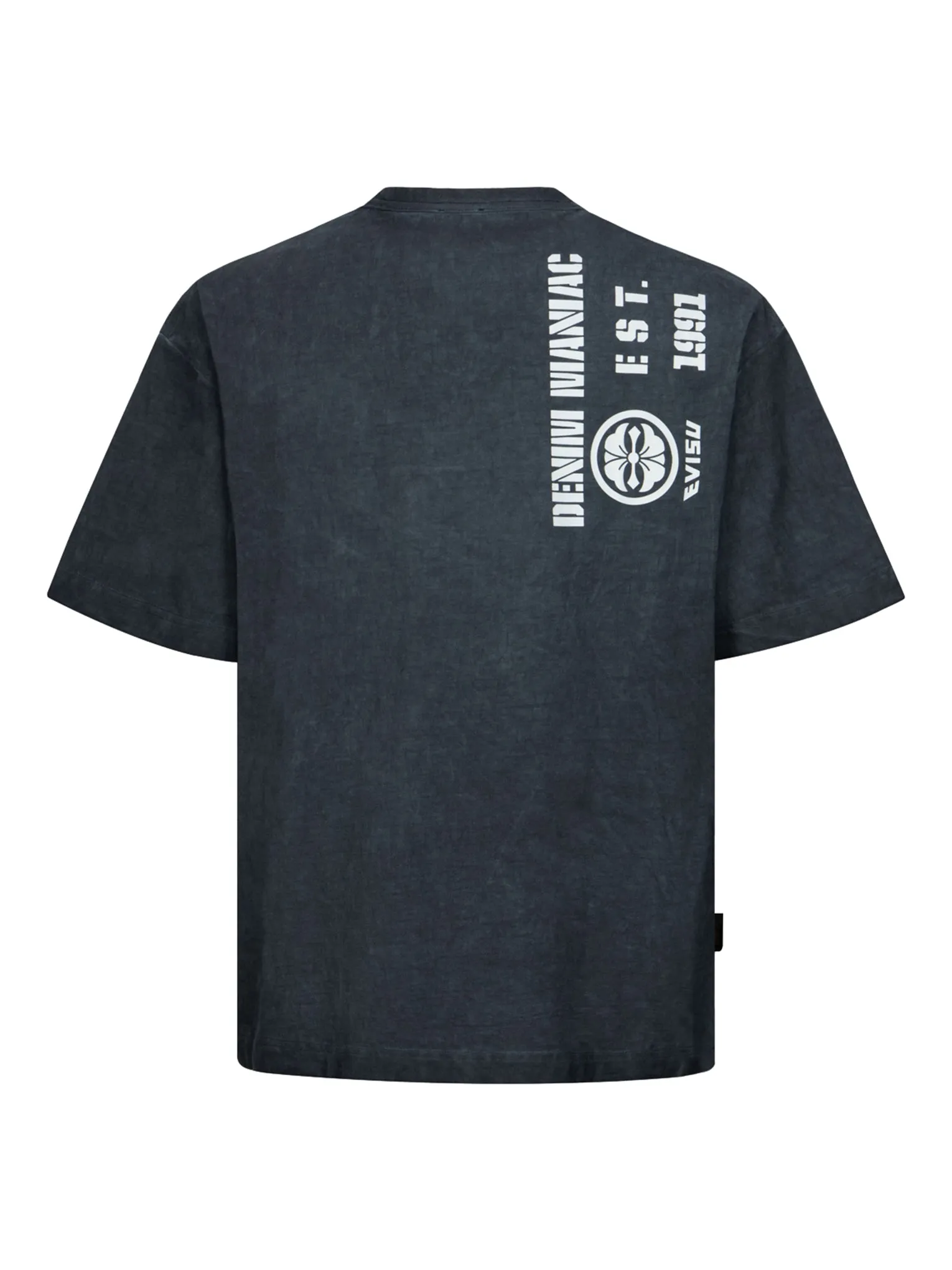 Godhead Embroidery and Kamon Print Loose Fit T-shirt