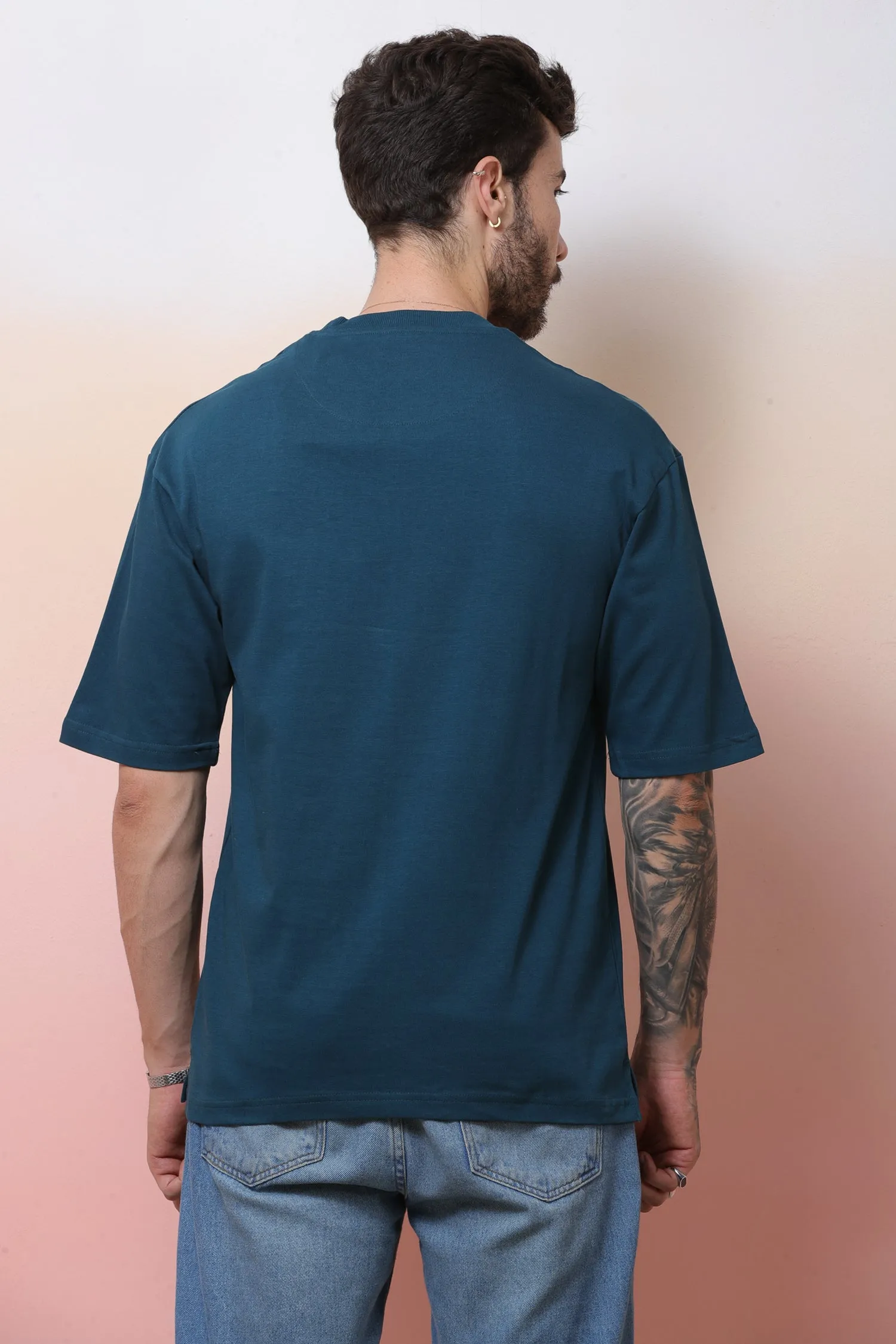Halfsleeve Indigo 200 GSM Pure Cotton Plian T-shirt