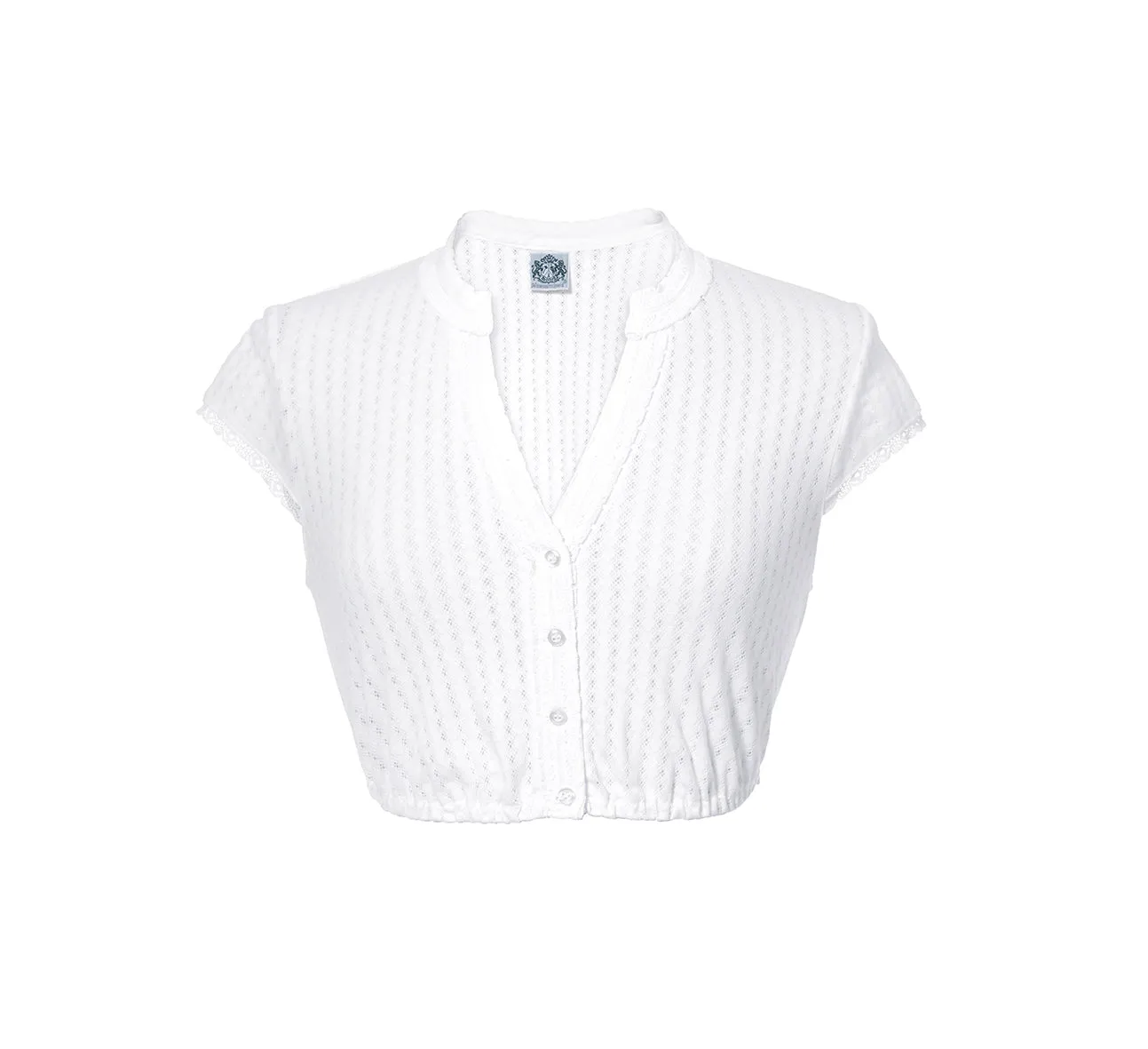 Hammerschmid  Heidi Dirndl Blouse high cut in delicate lace design