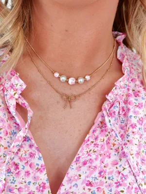 Heirloom Bloom Bow Charm Necklace