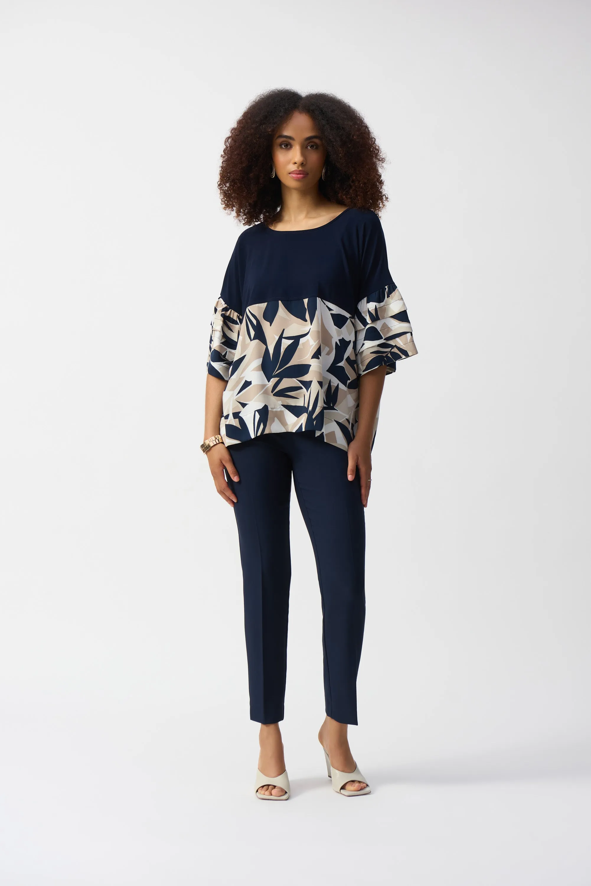Joseph Ribkoff Midnight Blue Slim-Fit Pull-On Pants