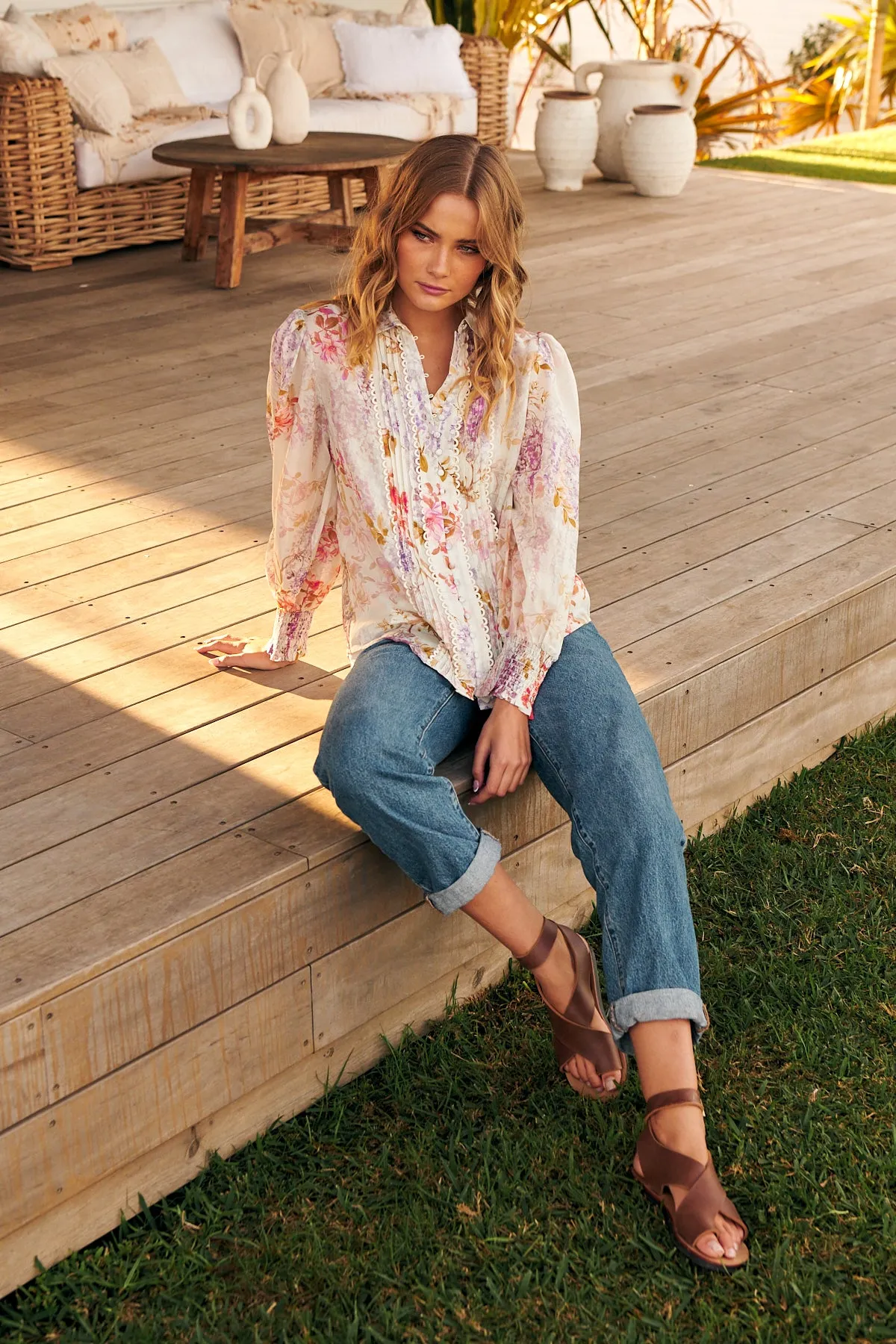 Joyful Blooms Blouse ~ MOS the label