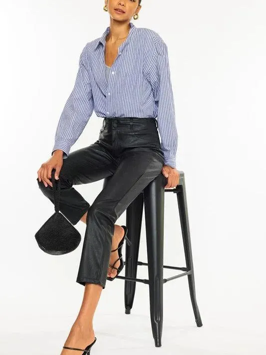 Kancan High Rise Straight Cropped Pants -  Sleek and Sassy