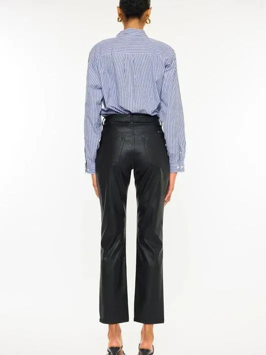 Kancan High Rise Straight Cropped Pants -  Sleek and Sassy