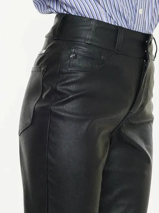 Kancan High Rise Straight Cropped Pants -  Sleek and Sassy