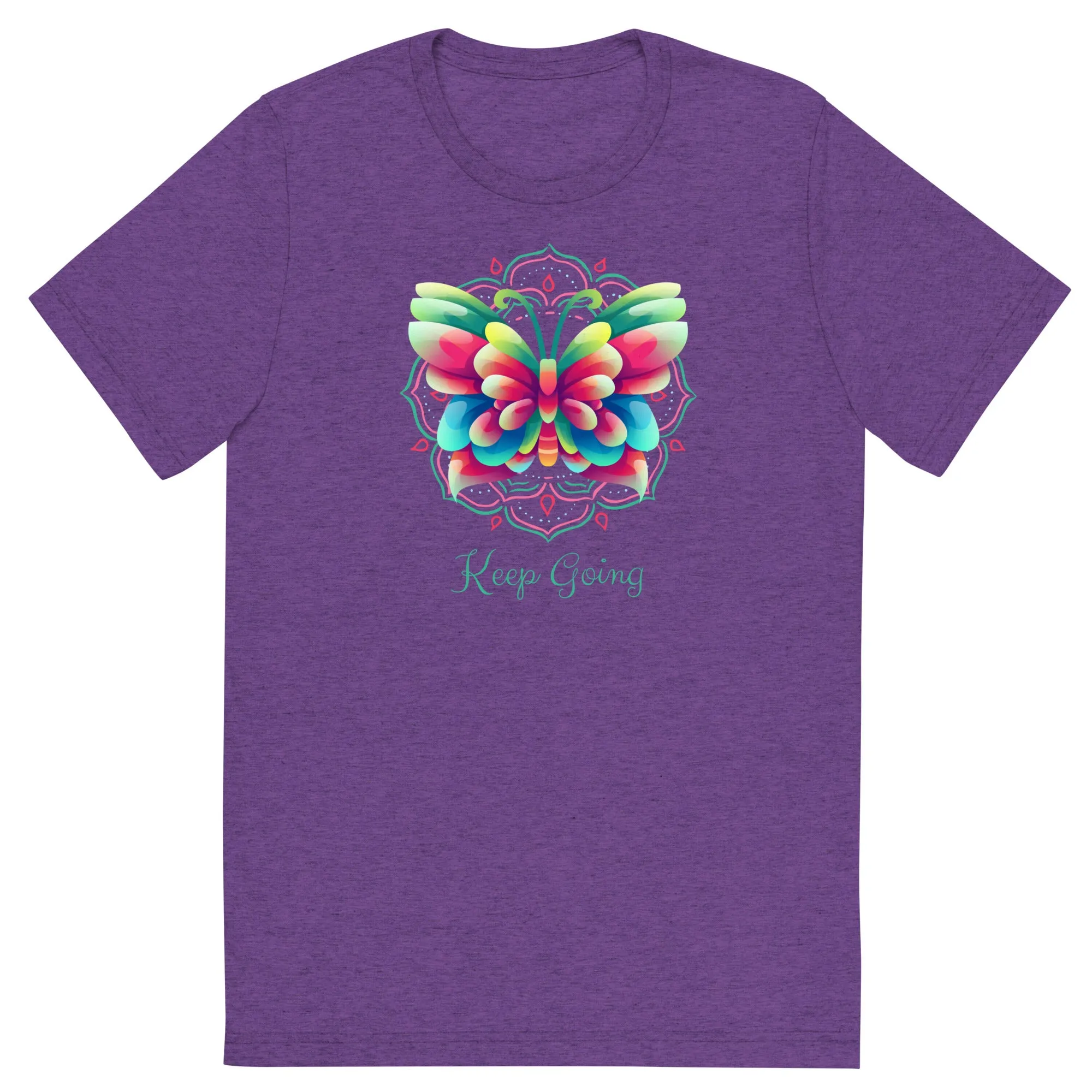Keep Going Butterfly - Short sleeve t-shirt, comfy, soft, fitted look