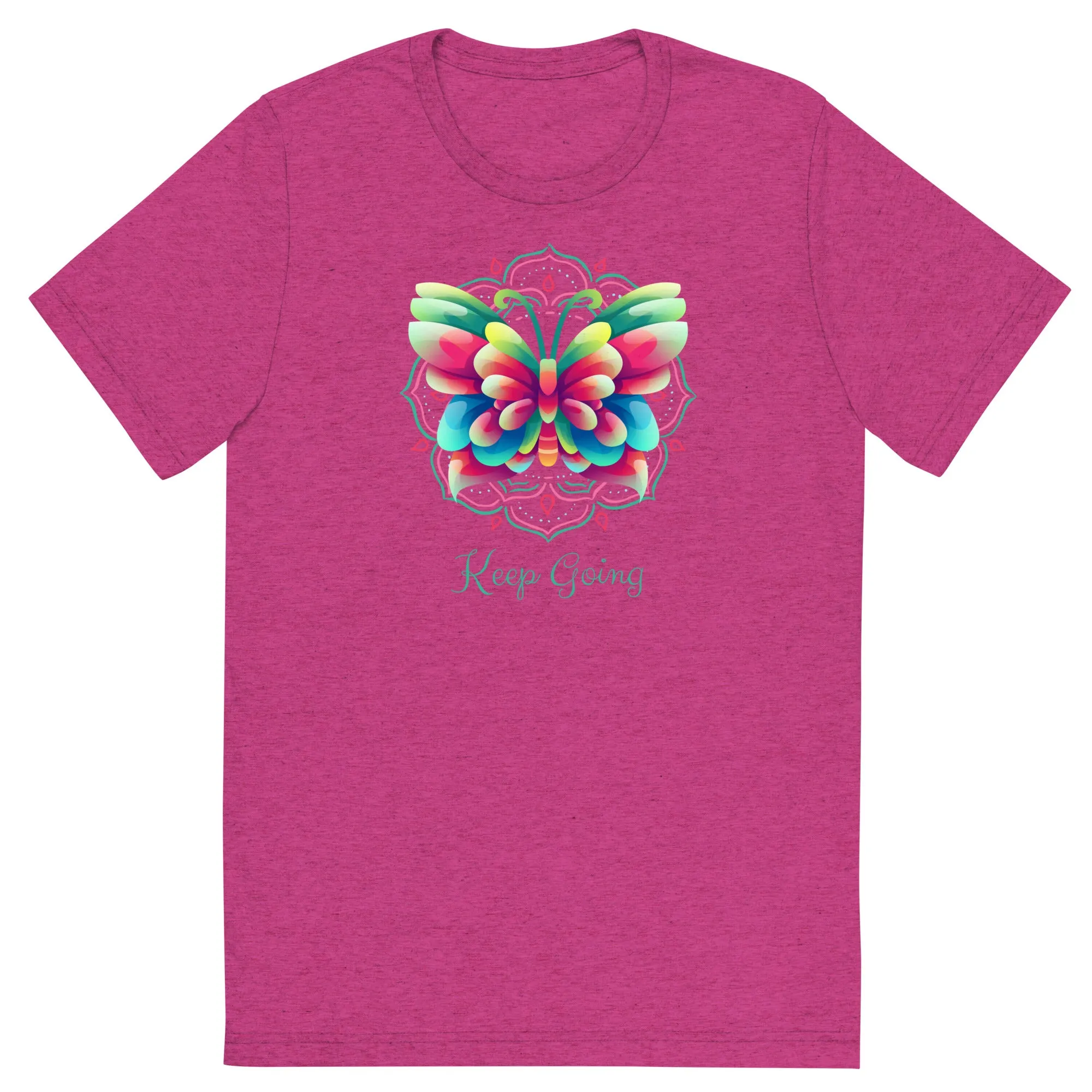 Keep Going Butterfly - Short sleeve t-shirt, comfy, soft, fitted look
