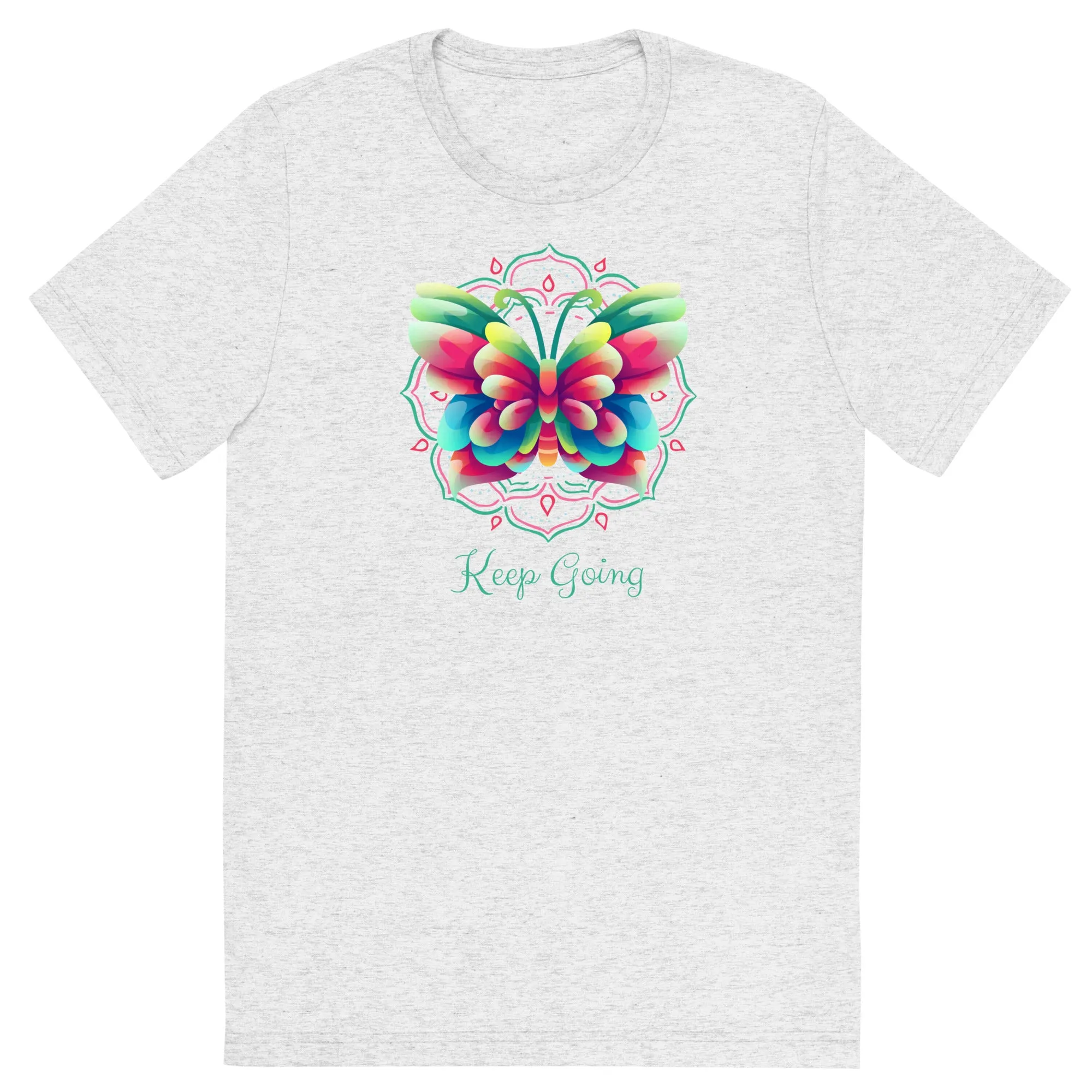 Keep Going Butterfly - Short sleeve t-shirt, comfy, soft, fitted look