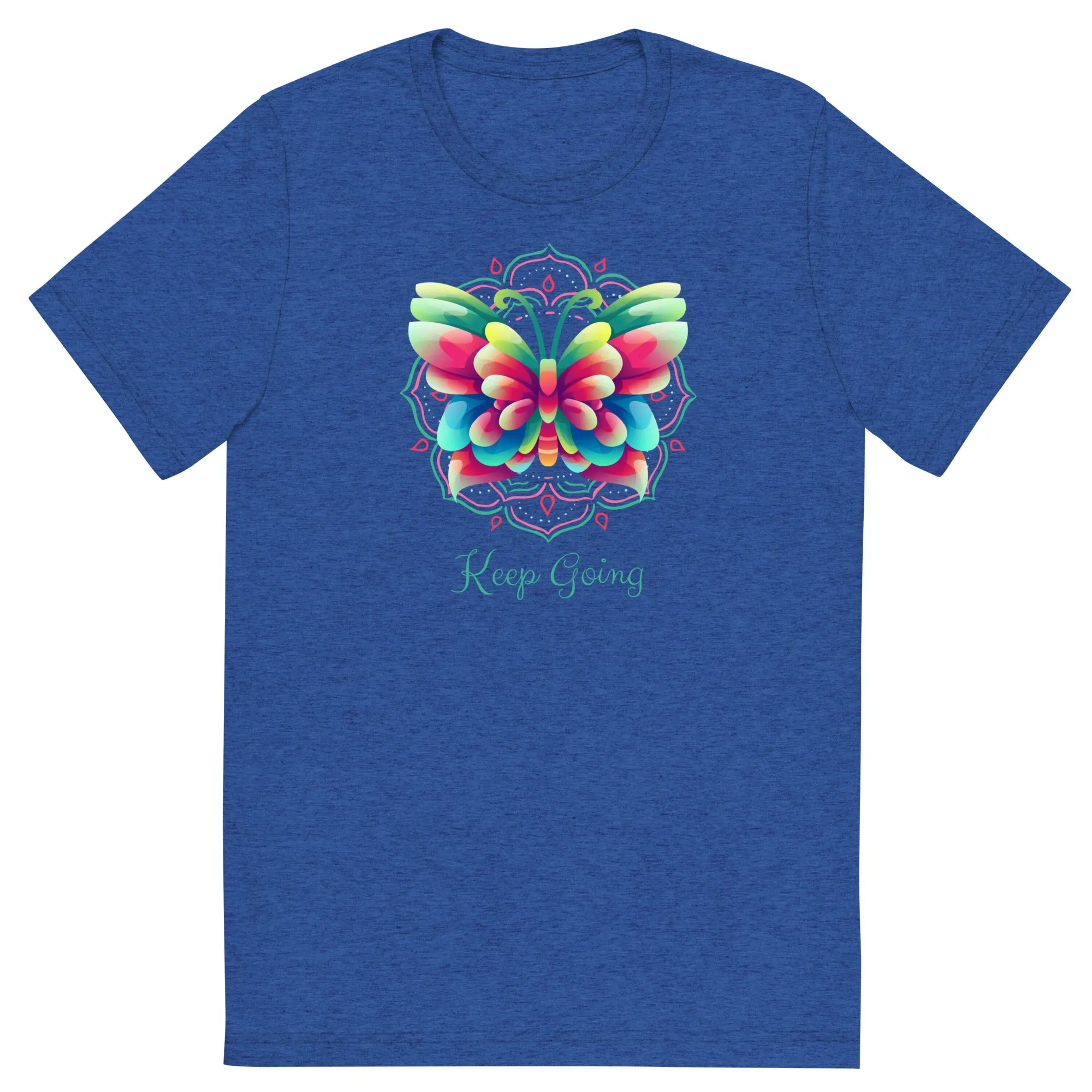 Keep Going Butterfly - Short sleeve t-shirt, comfy, soft, fitted look