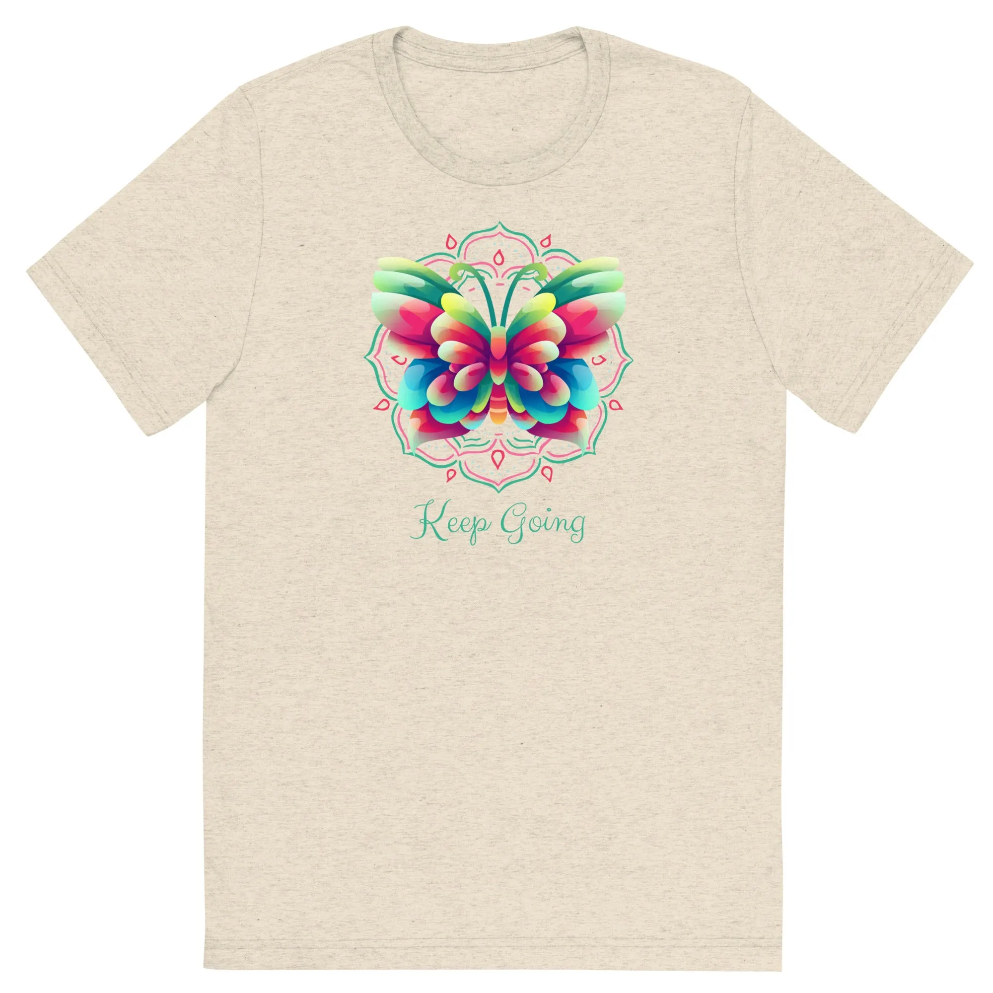 Keep Going Butterfly - Short sleeve t-shirt, comfy, soft, fitted look