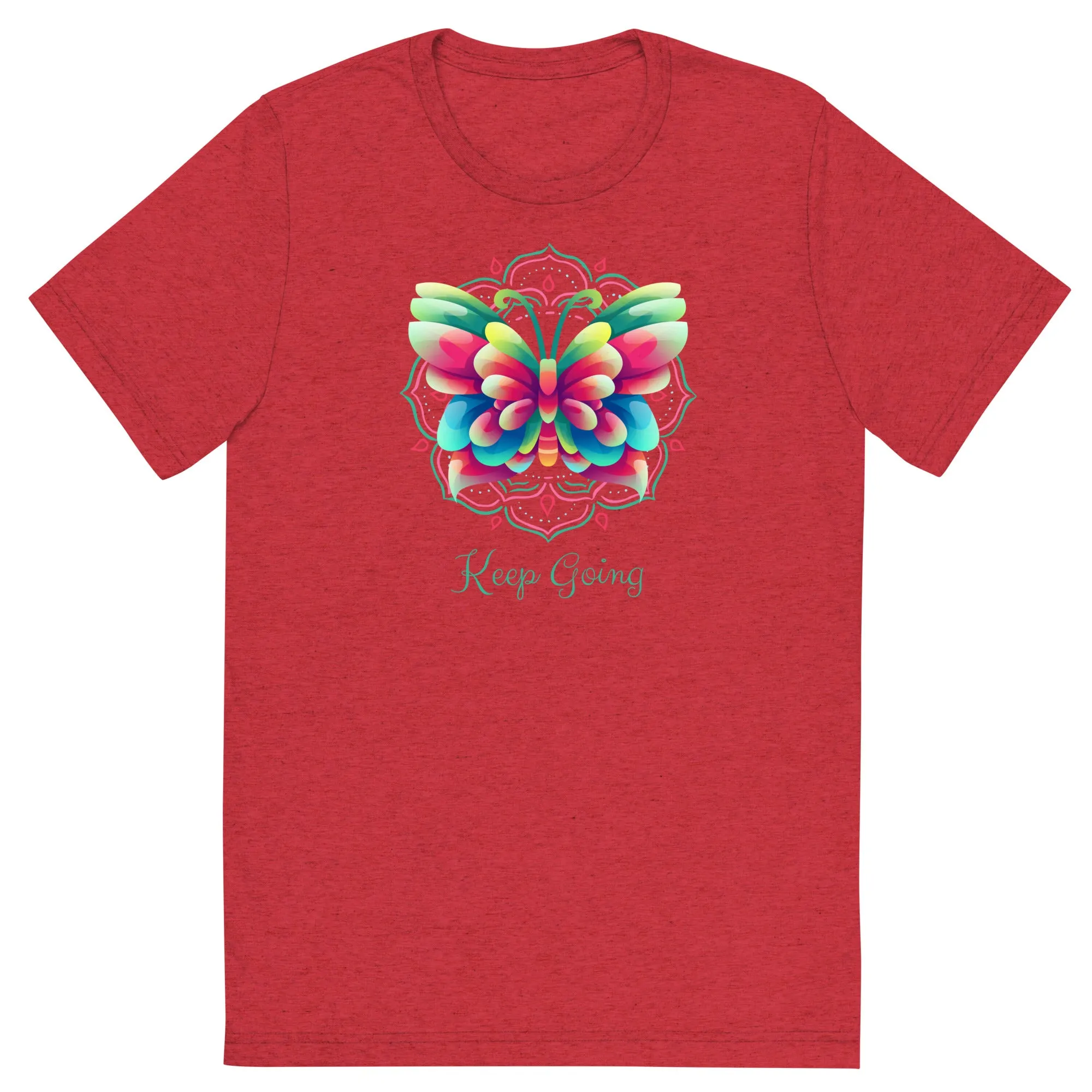 Keep Going Butterfly - Short sleeve t-shirt, comfy, soft, fitted look