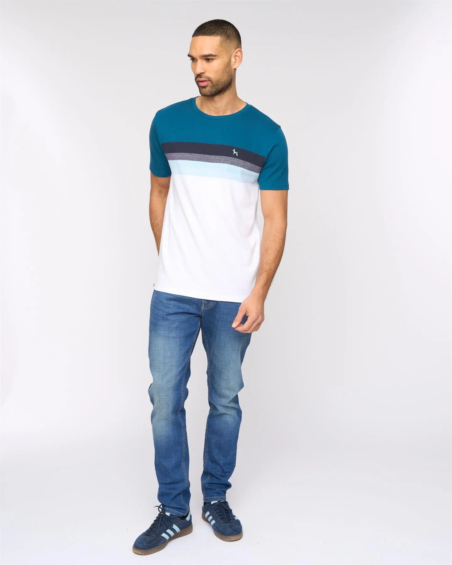 Kemble T-Shirt Teal/Navy