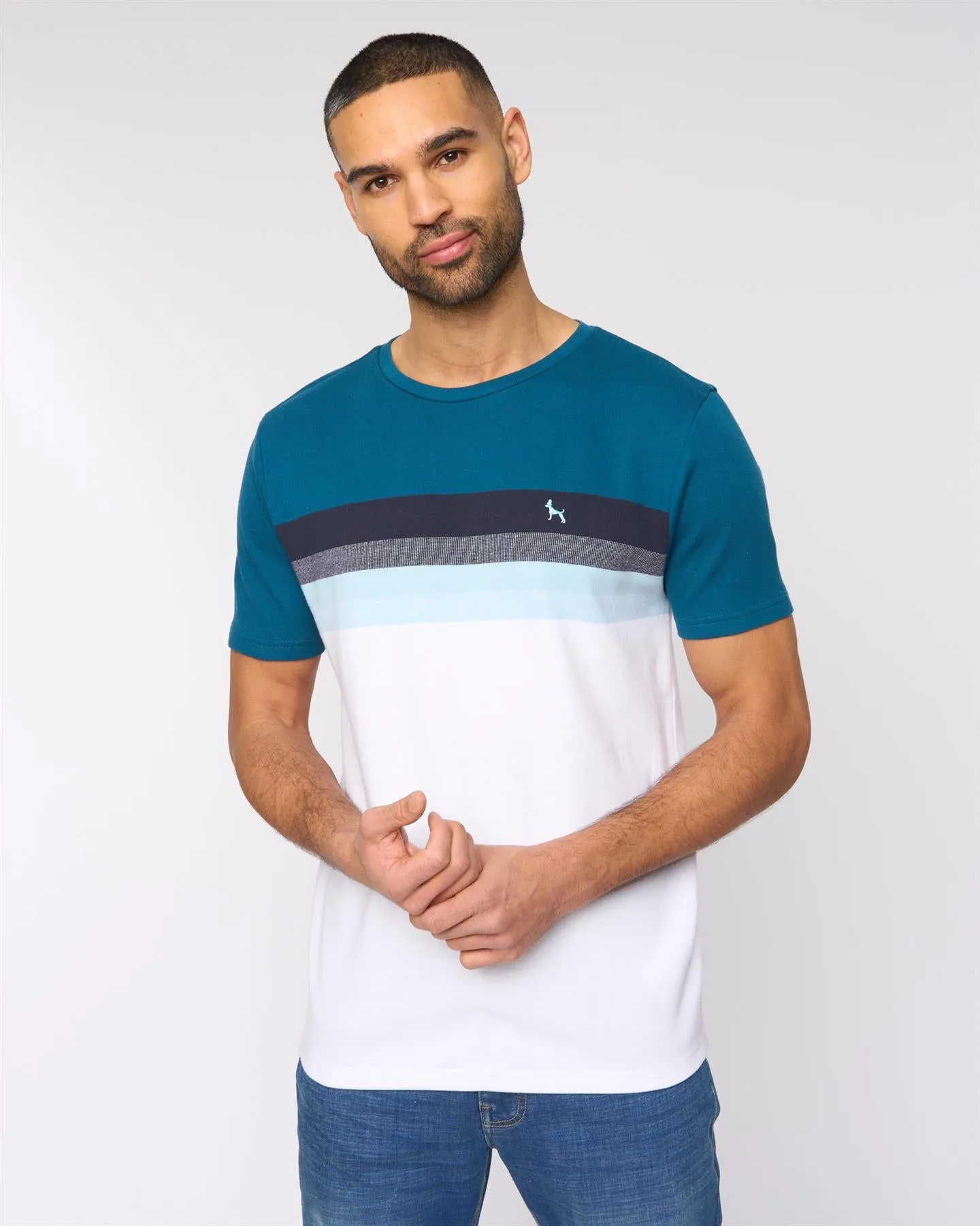 Kemble T-Shirt Teal/Navy