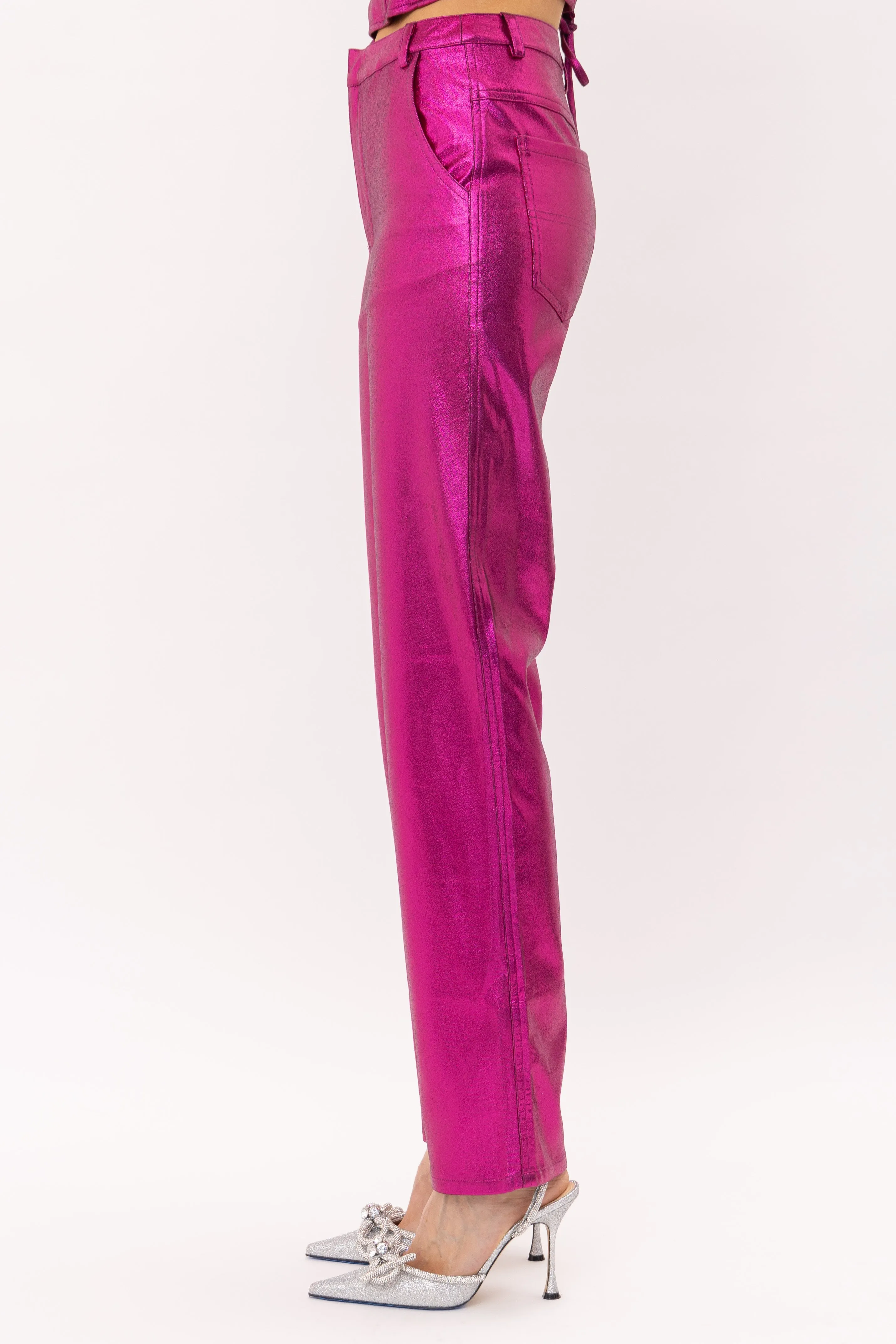Kiki Fuchsia Straight Leg Pant