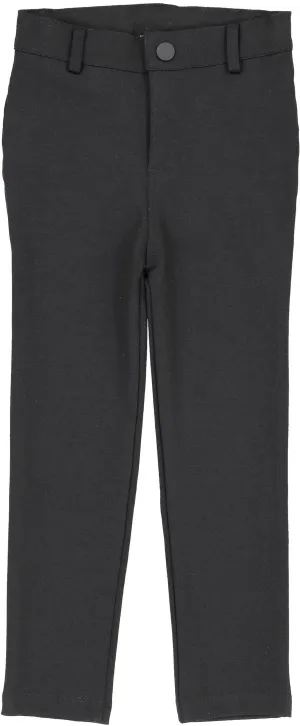 Lil Legs Black Knit Pants Without Seam