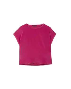 Luisa Cerano Mix Jersey Cap Sleeve Tee