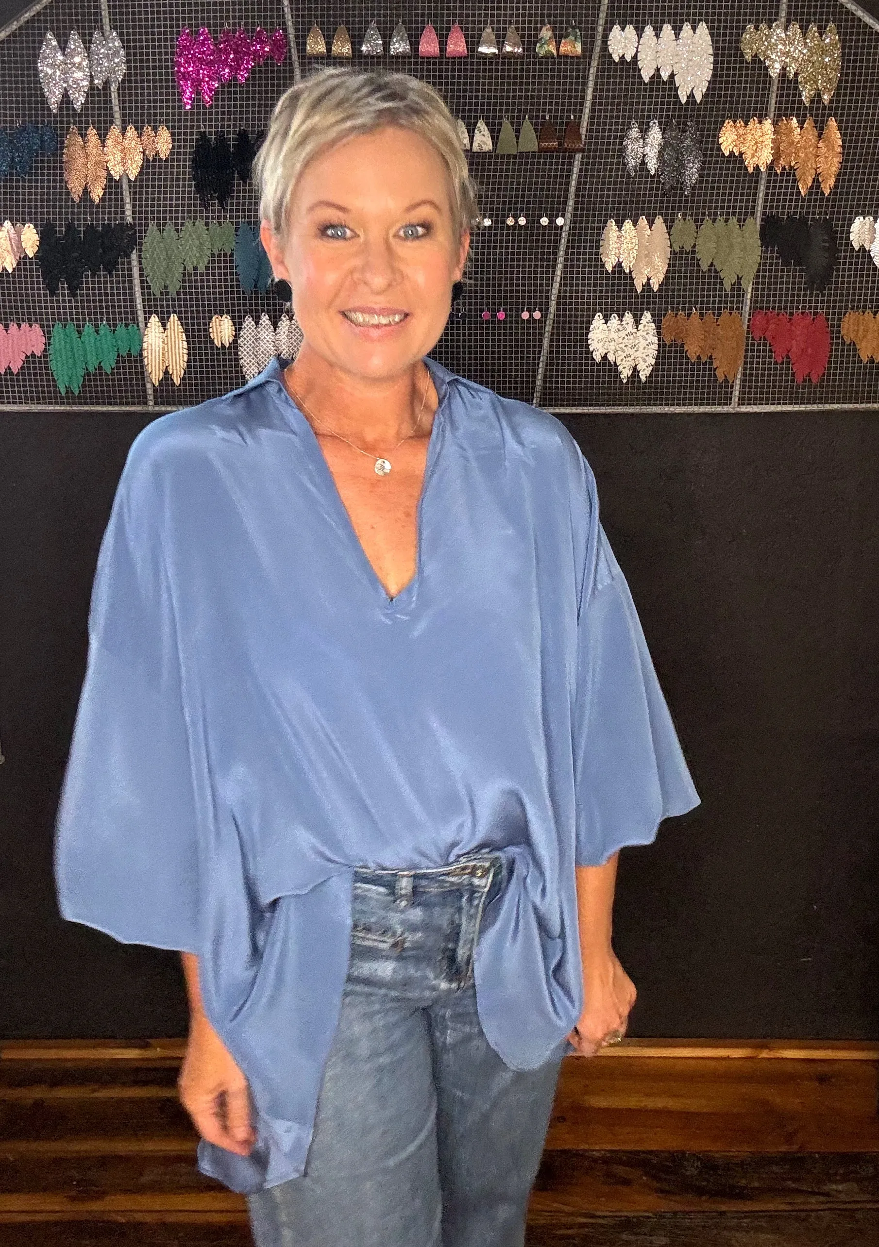 M.A. DAINTY MANTARAY SHIRT - SPLASH BLUE