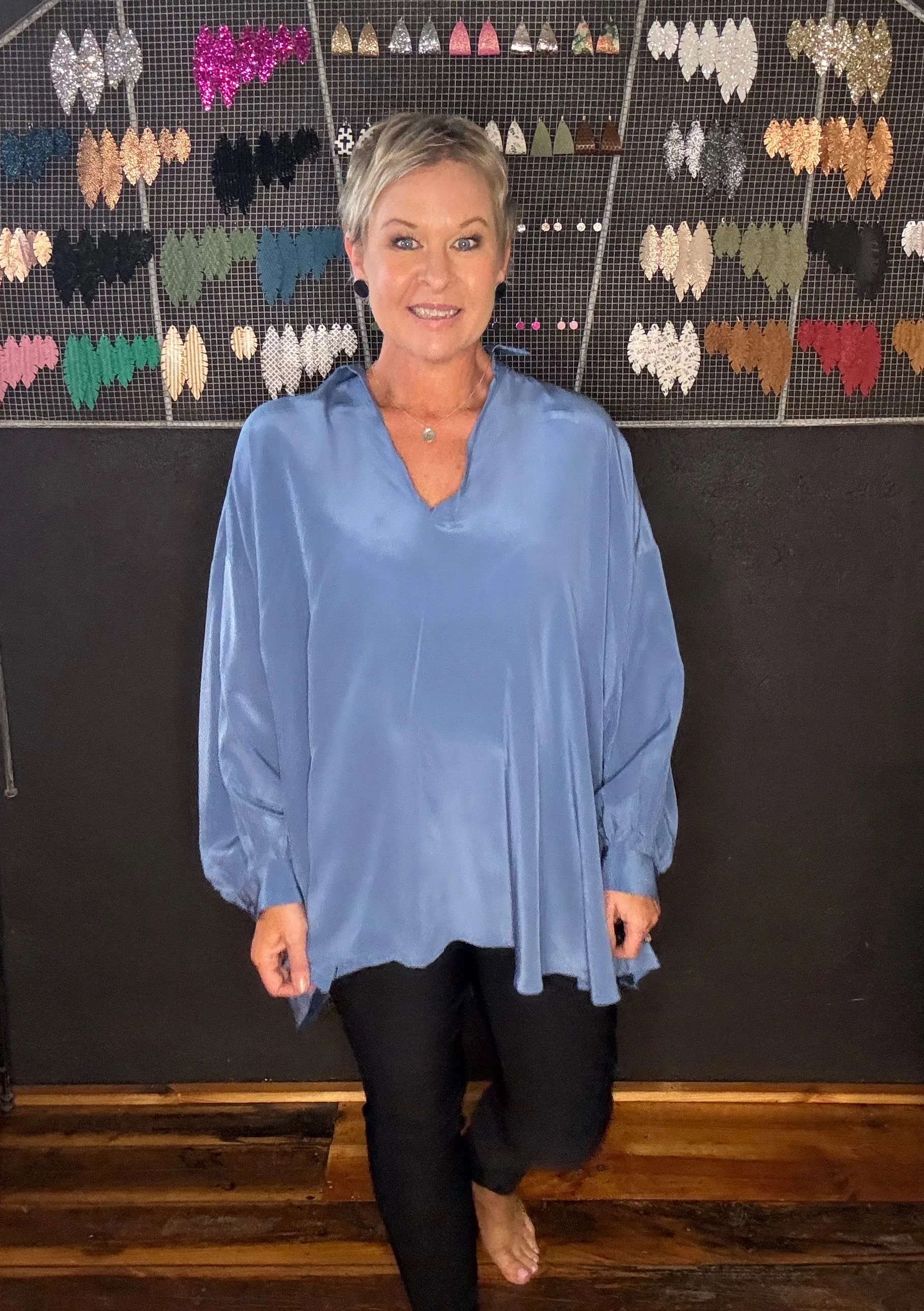 M.A. DAINTY MANTARAY SHIRT - SPLASH BLUE