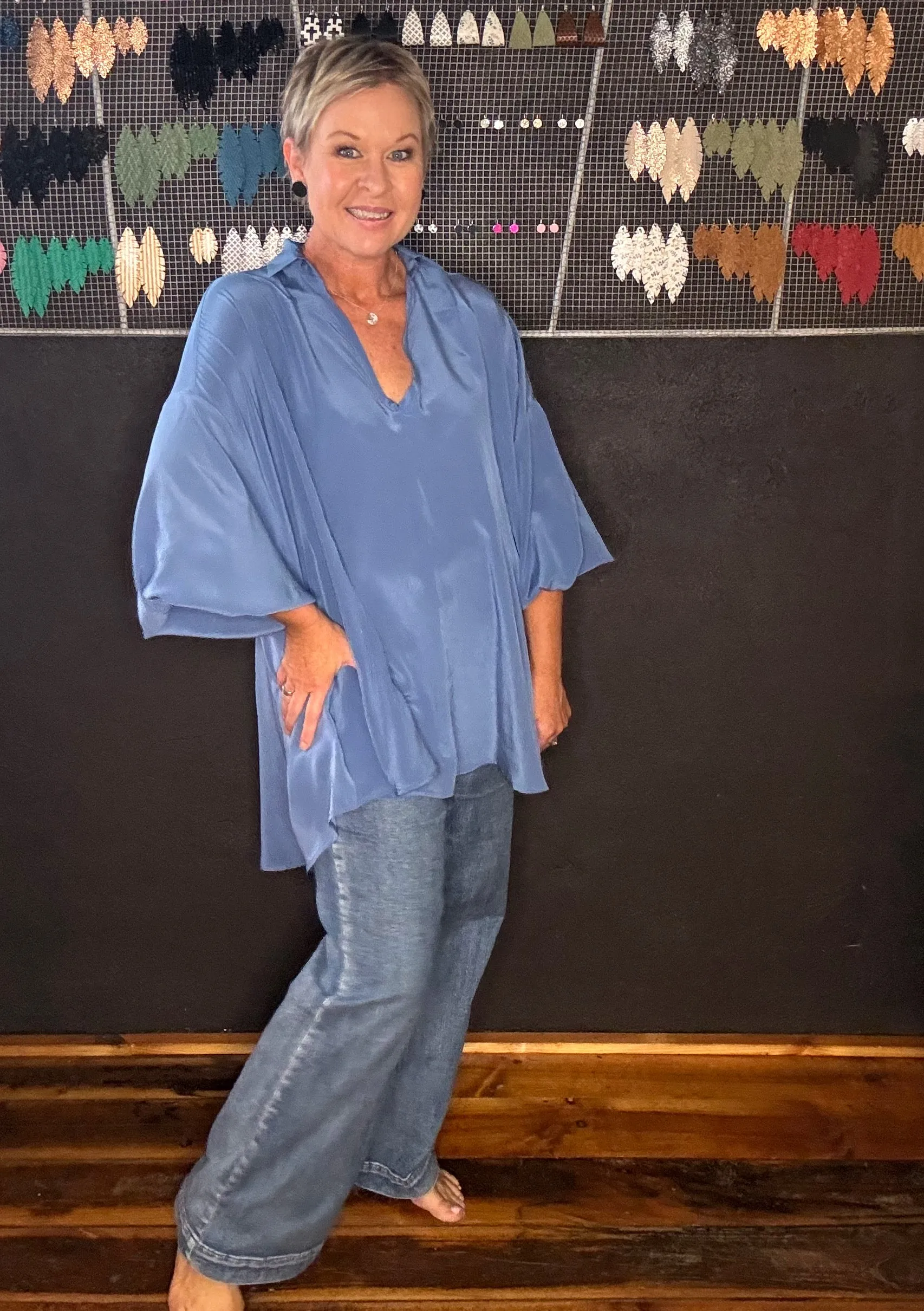 M.A. DAINTY MANTARAY SHIRT - SPLASH BLUE