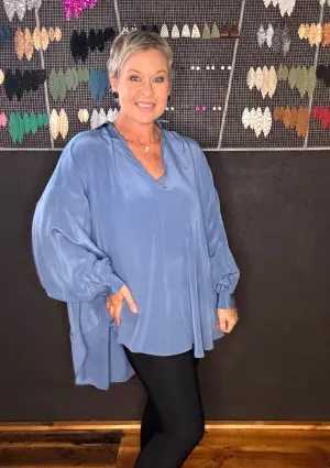 M.A. DAINTY MANTARAY SHIRT - SPLASH BLUE