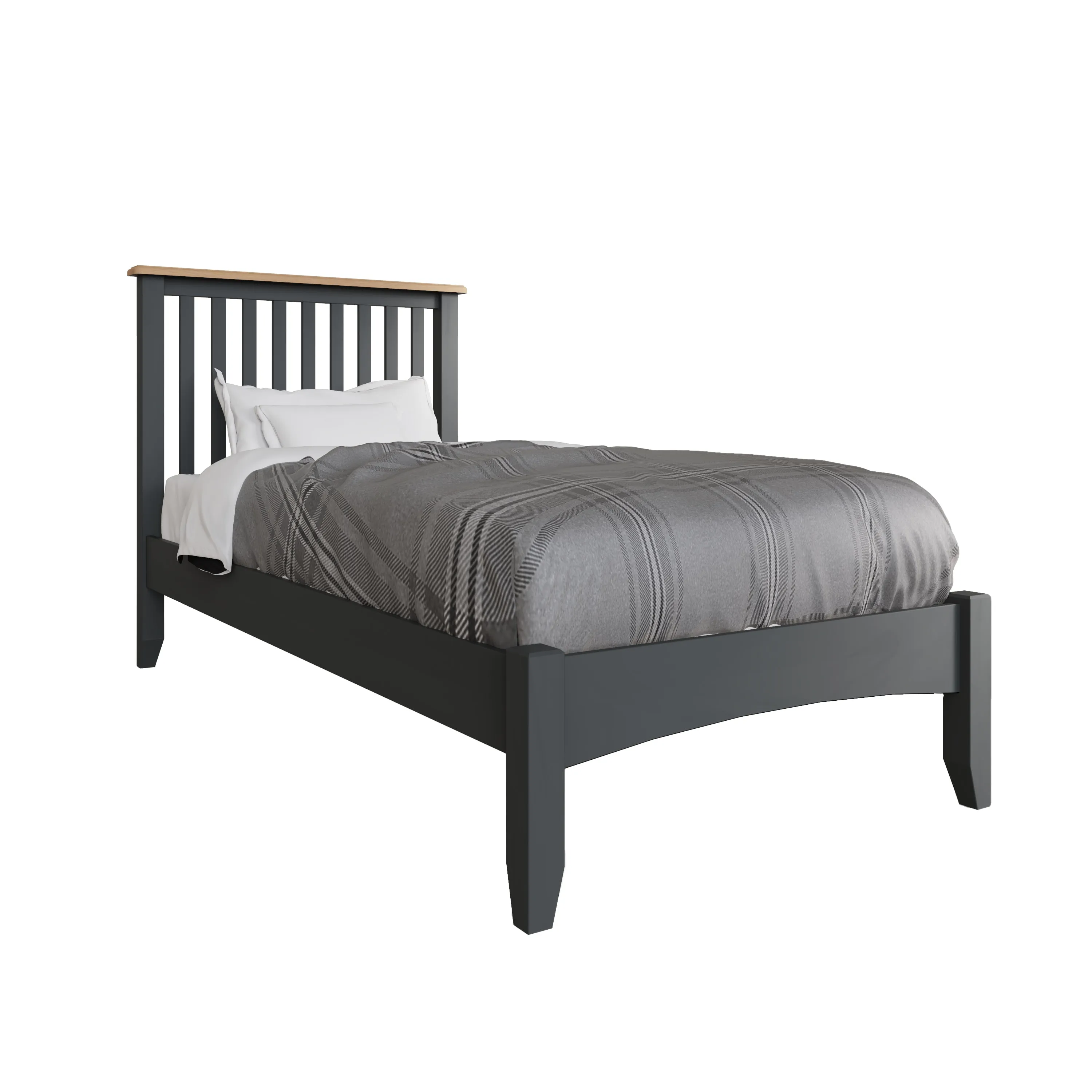 Malmesbury Grey Bed 3' Single 103 x 204 x 110 cm