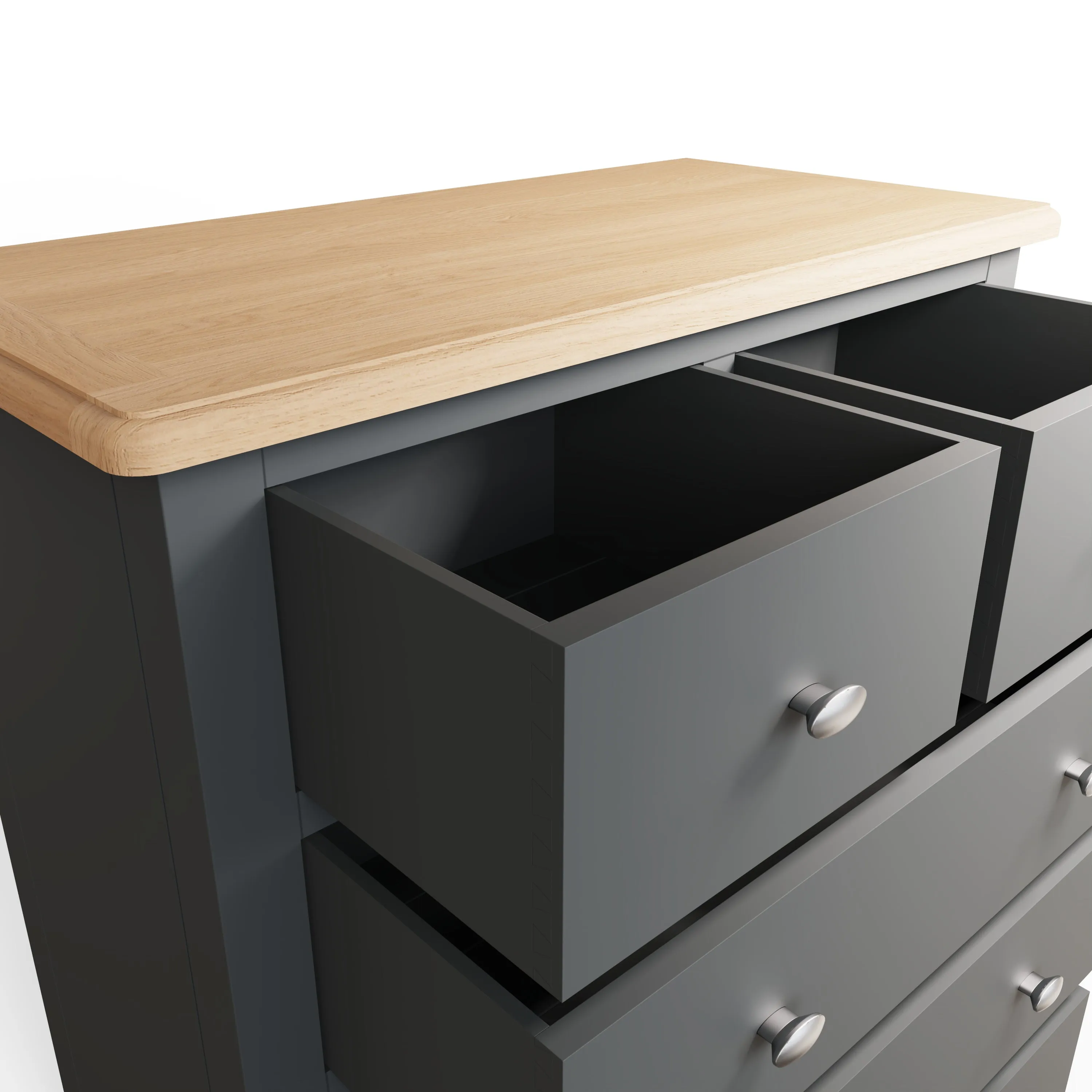 Malmesbury Grey Chest of Drawers 2 Over 3 80 x 40 x 95 cm
