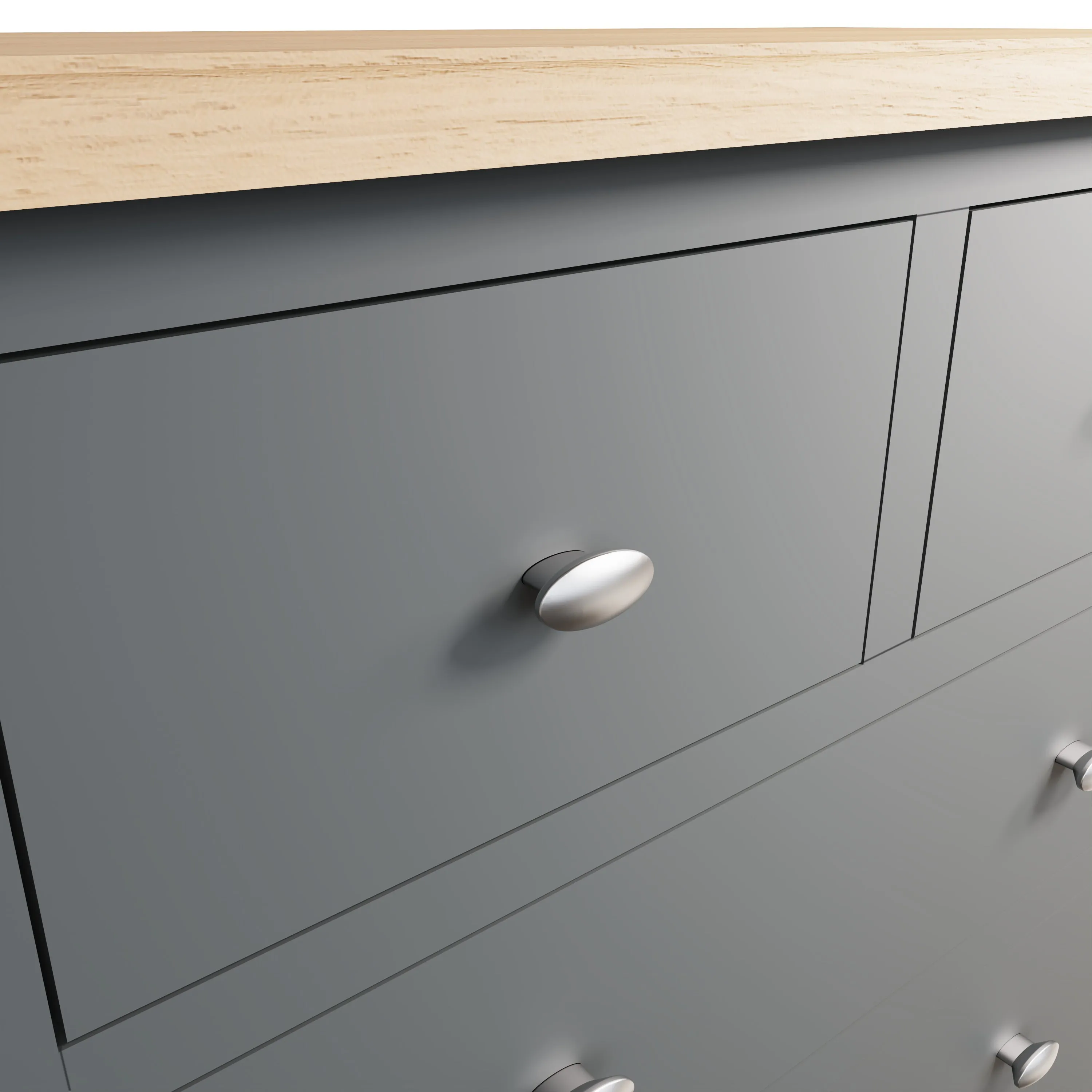 Malmesbury Grey Chest of Drawers 2 Over 3 80 x 40 x 95 cm