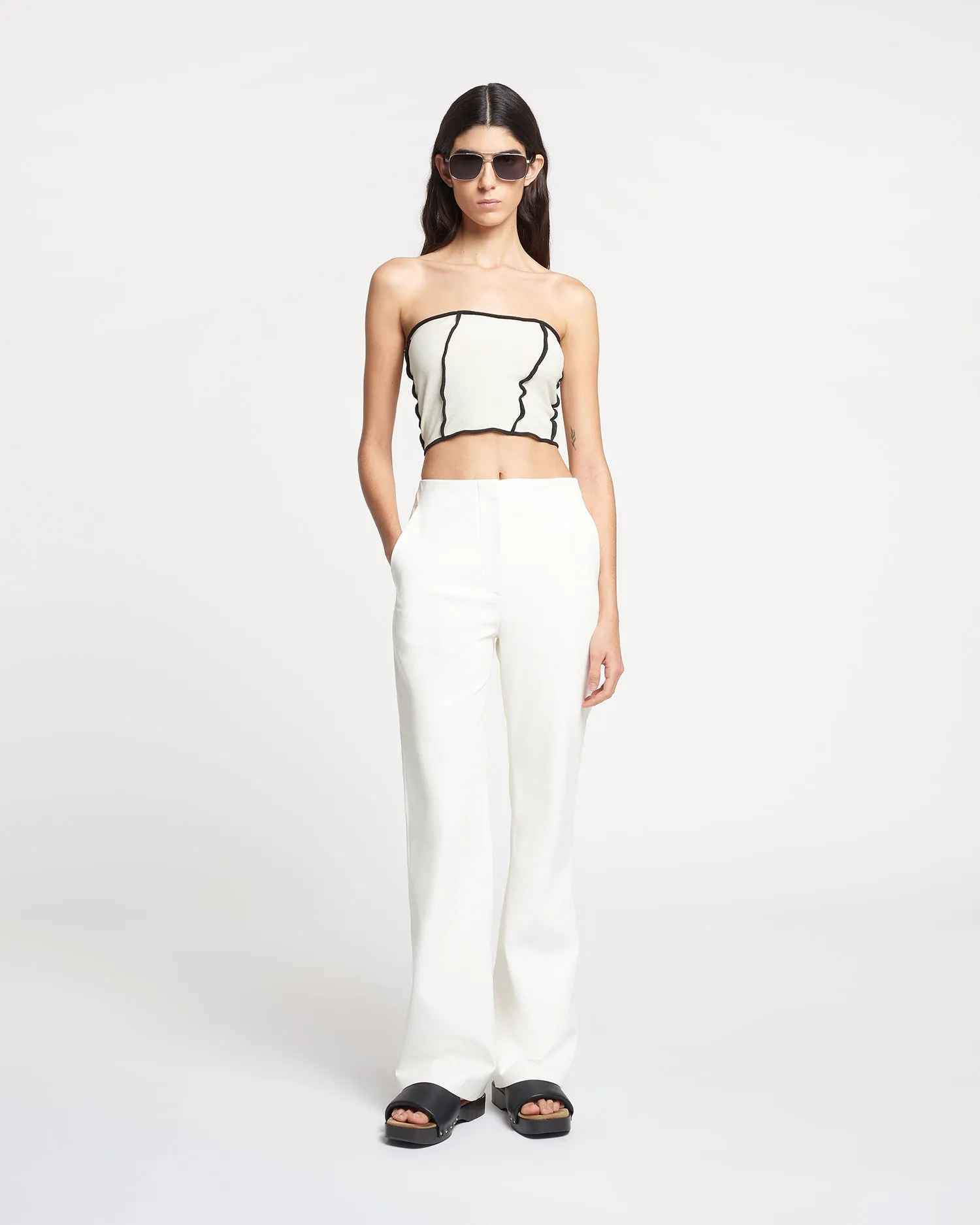Manola - Okobor™ Alt-Leather Pants - White