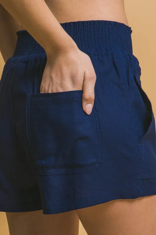 Marley Front Tie Linen Shorts