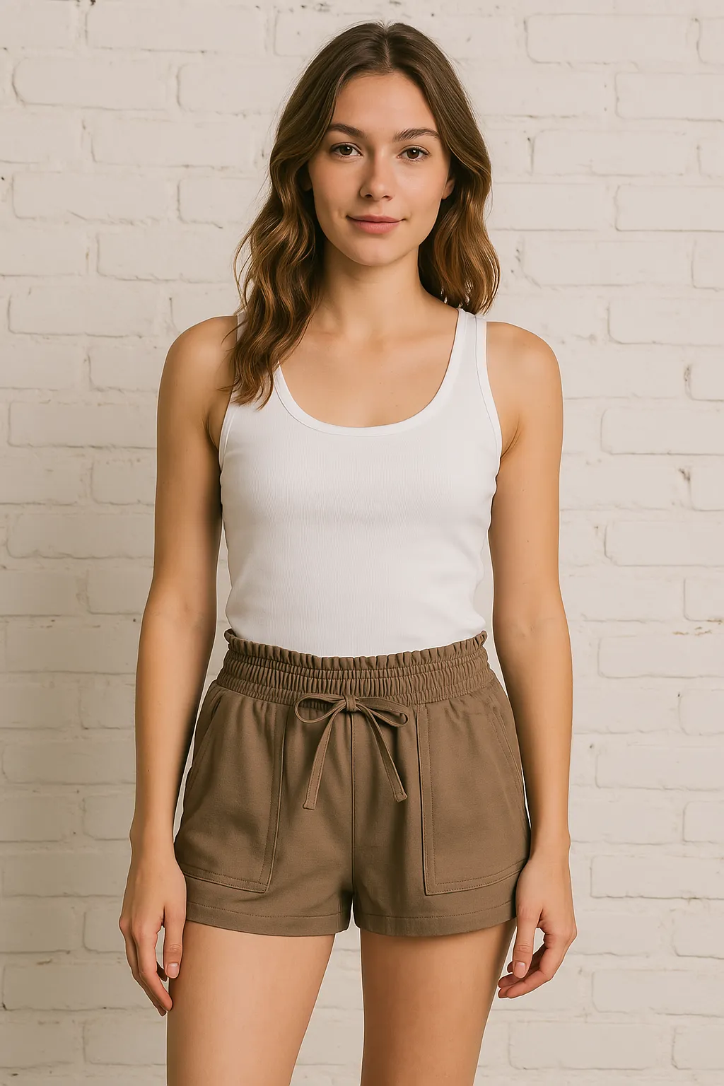 Marley Front Tie Linen Shorts