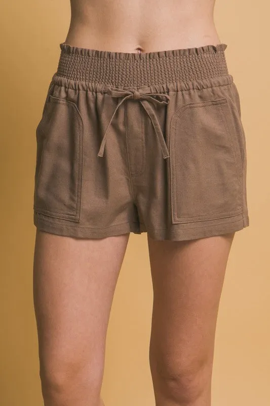 Marley Front Tie Linen Shorts